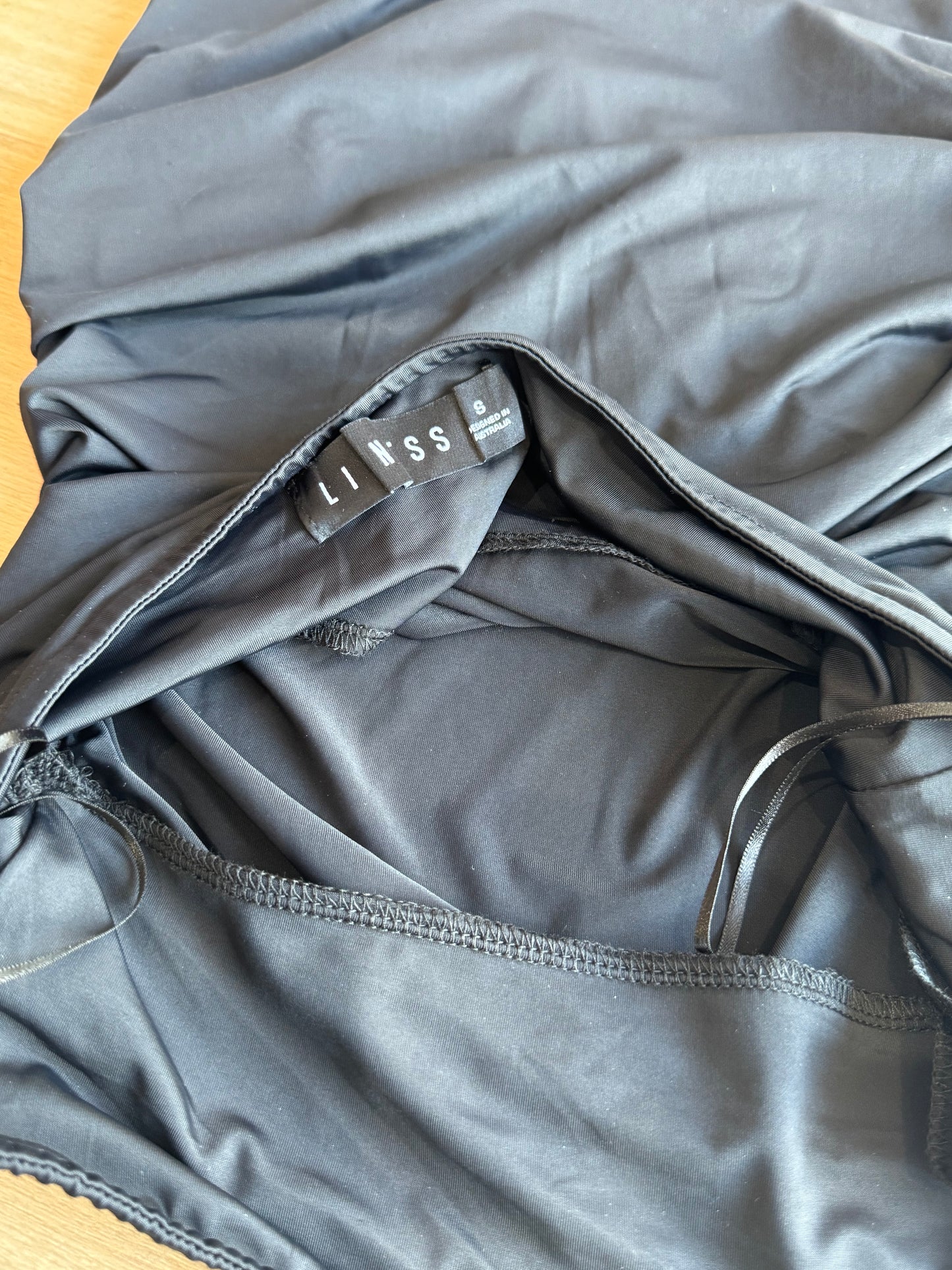 Lioness Black Strapless Dress - size S