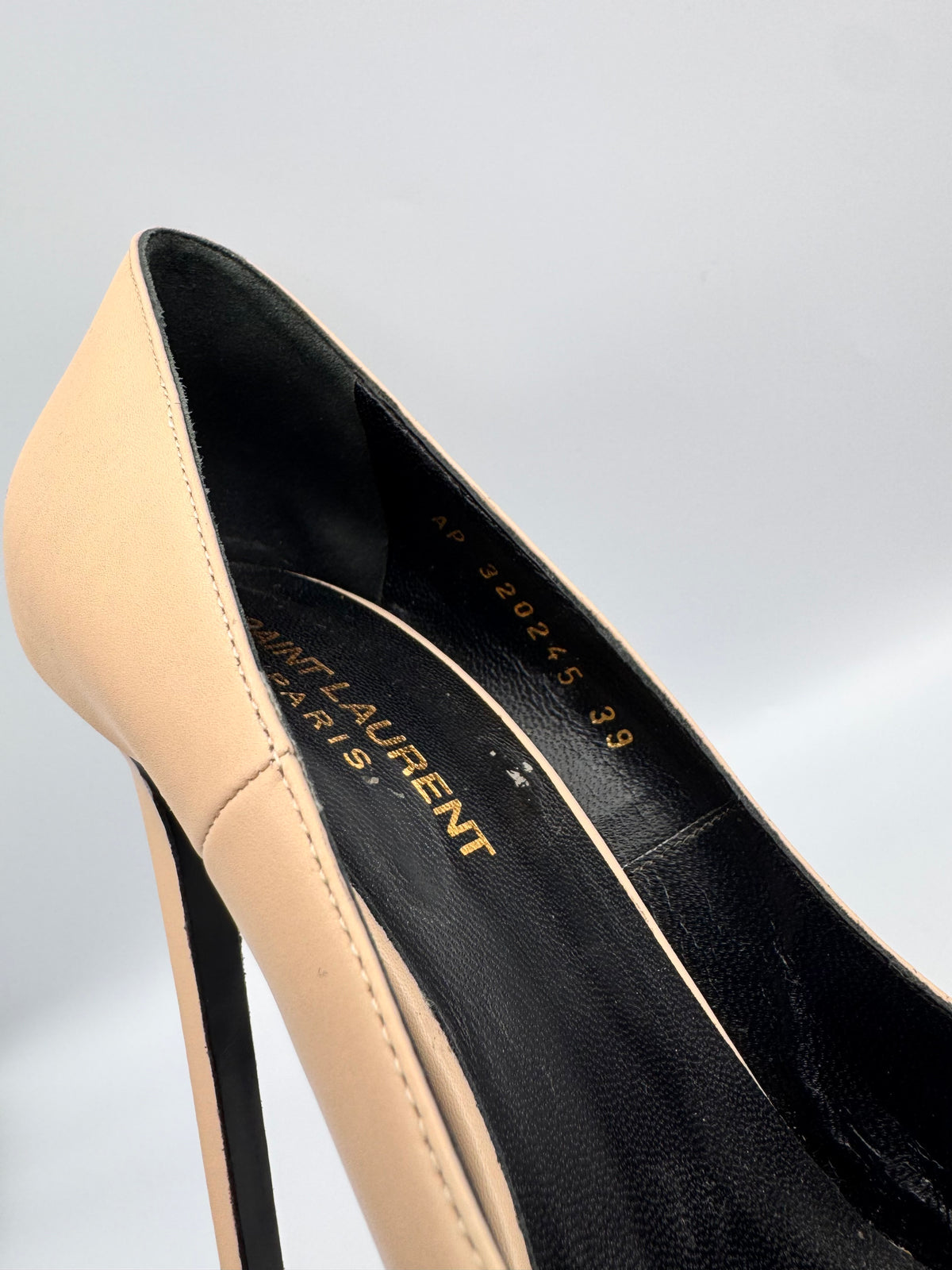 Saint Laurent Beige Platform Pump Size 39