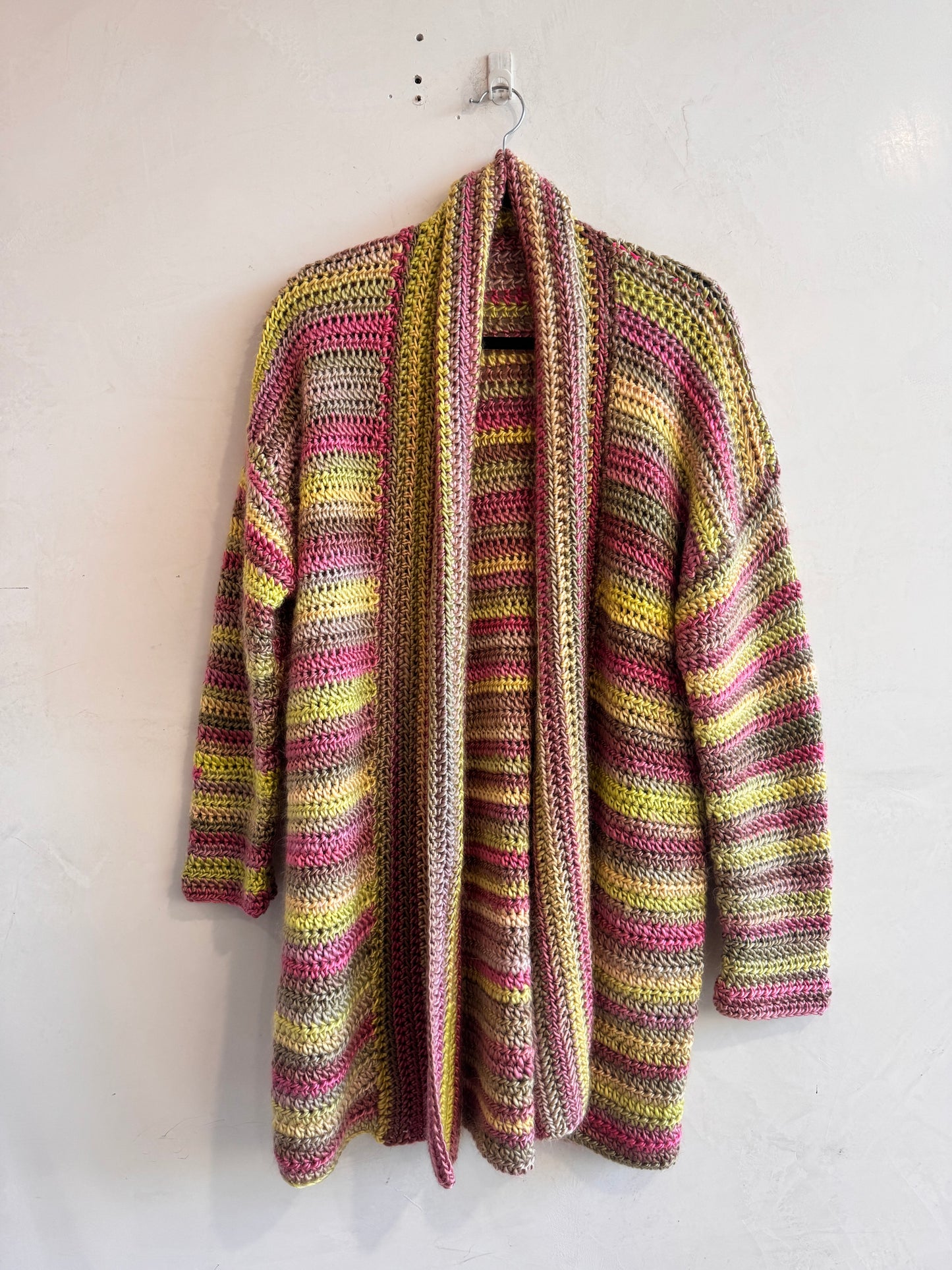 Colourful Handknit Cardigan - size M/L