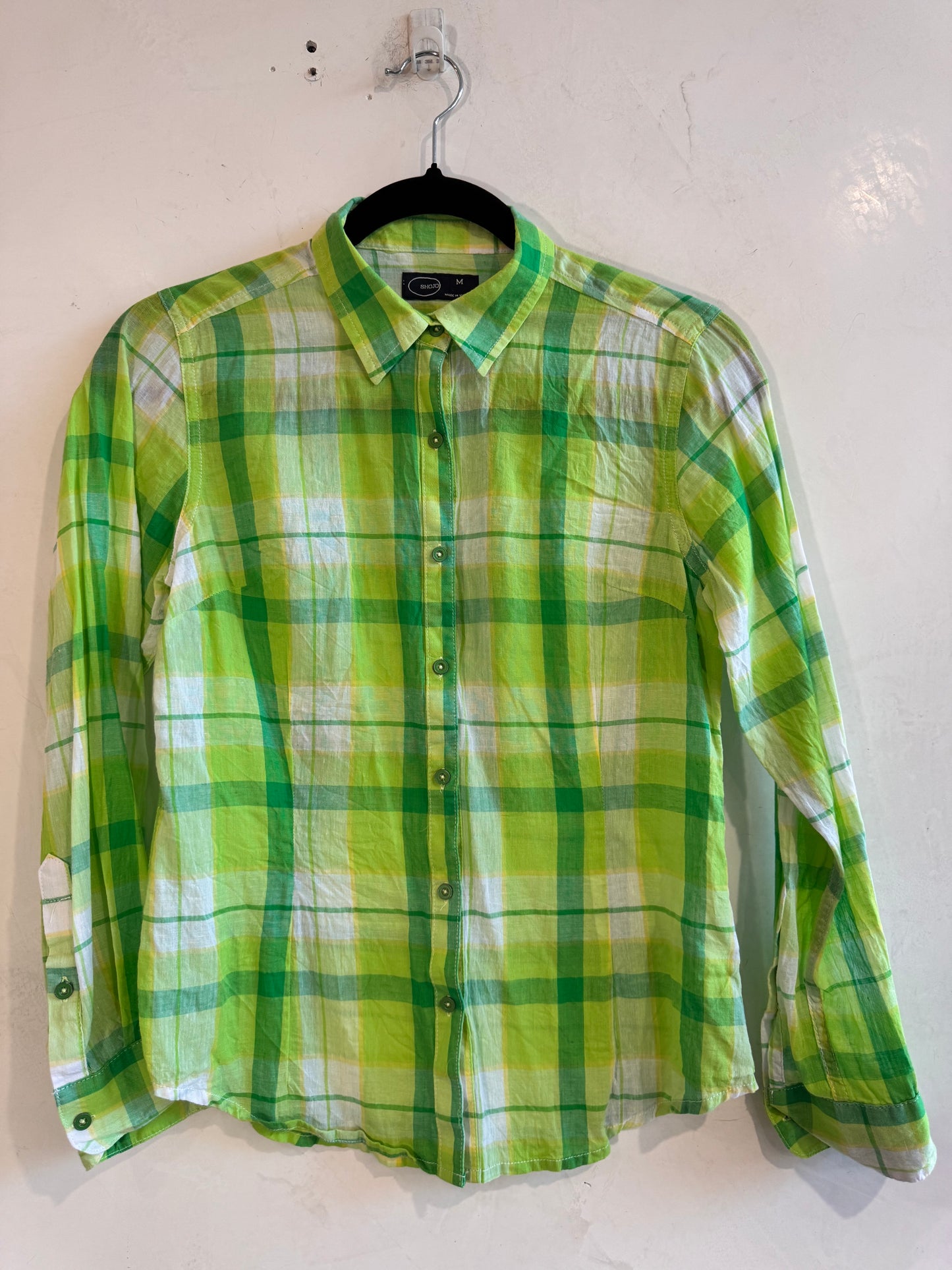 Shojo Green Check Shirt - size XS