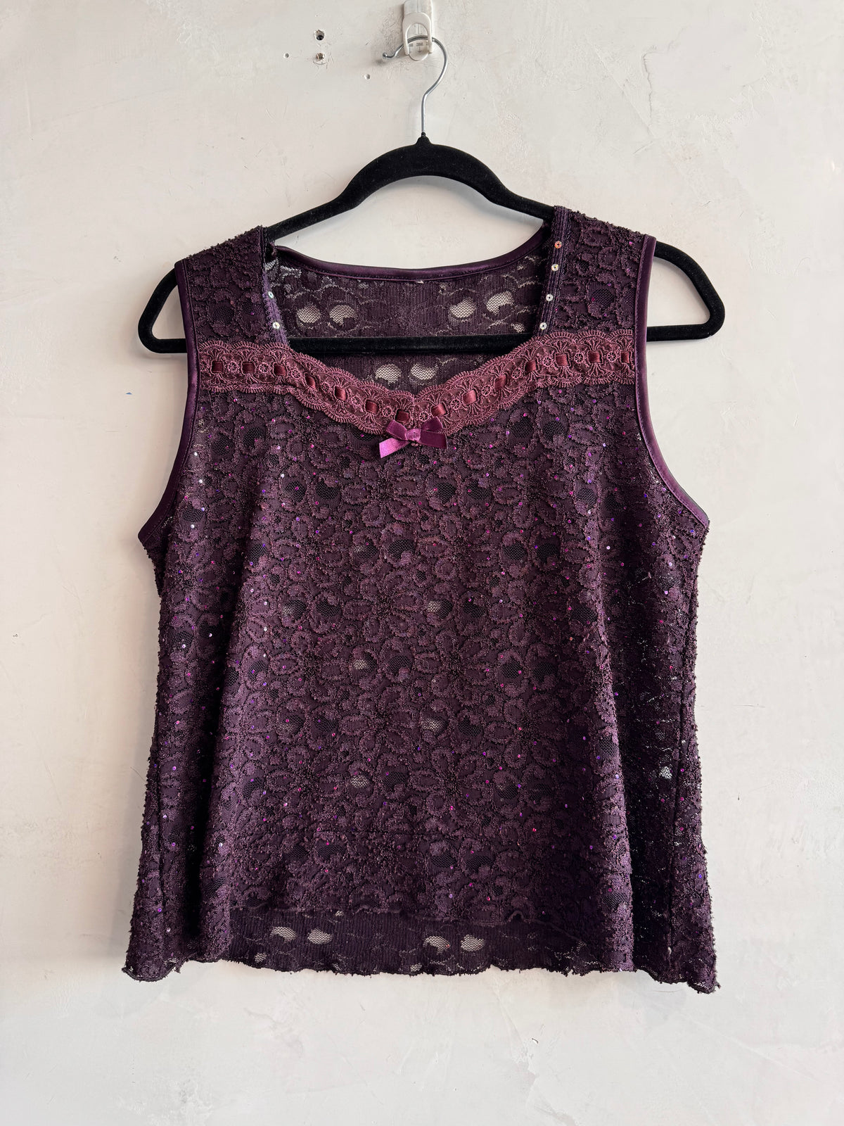 Purple Lace Cami - size M/L