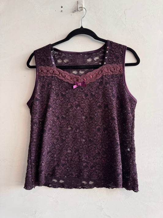 Purple Lace Cami - size M/L