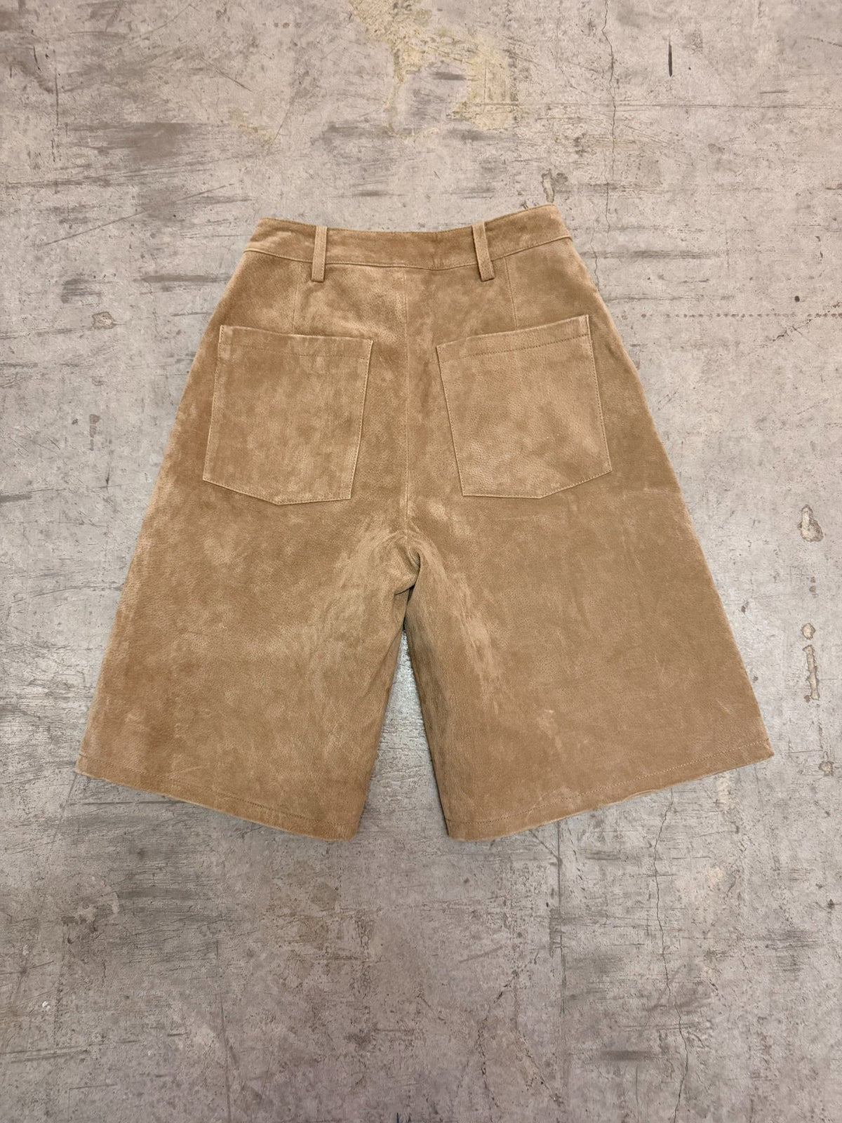 Brown Ena Pelly Tan Suede Shorts - size 6 Size