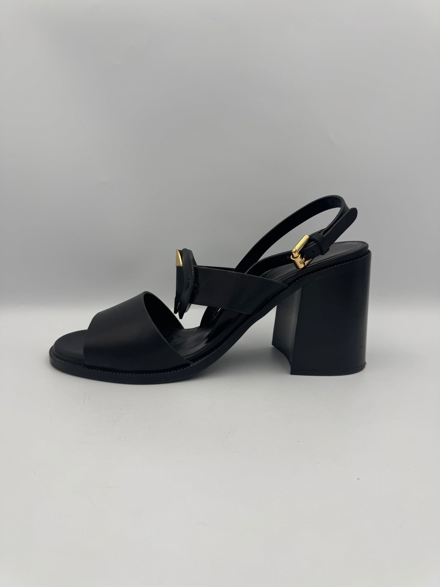 See By Chloe Chunky Black/Gold Heel Size 40