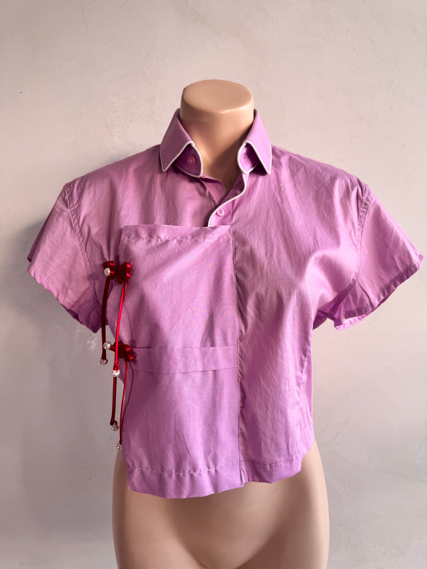 Upcycled Zenetti Lilac Tang Shirt - size L