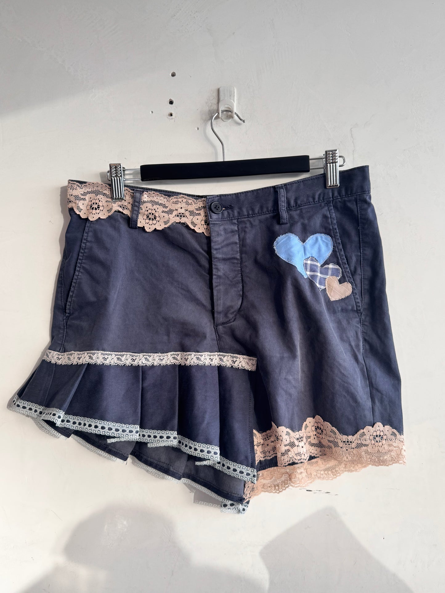 Upcycled H&M Navy Skirt - size 14