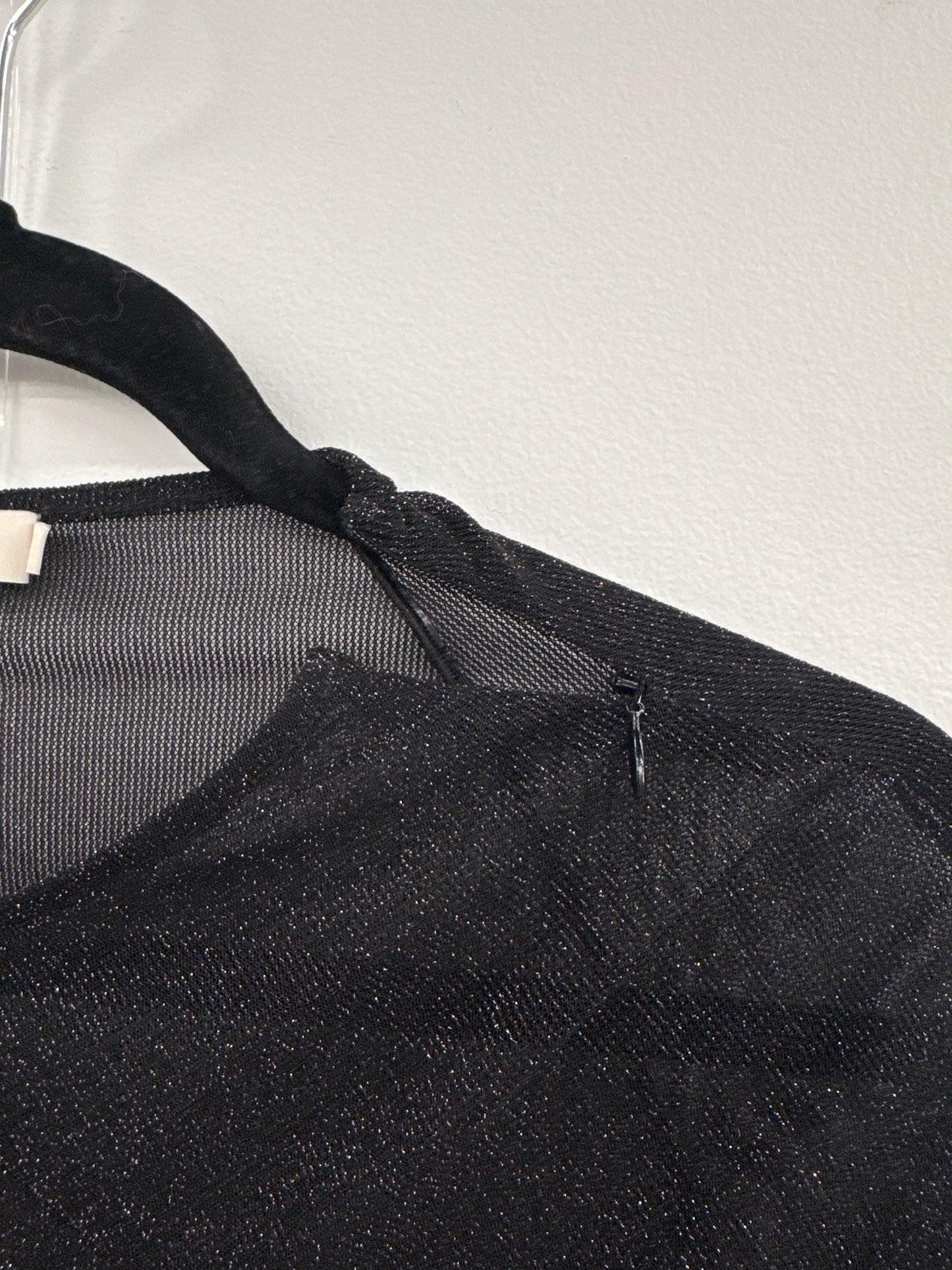 C&M Black Mesh Top - size 14