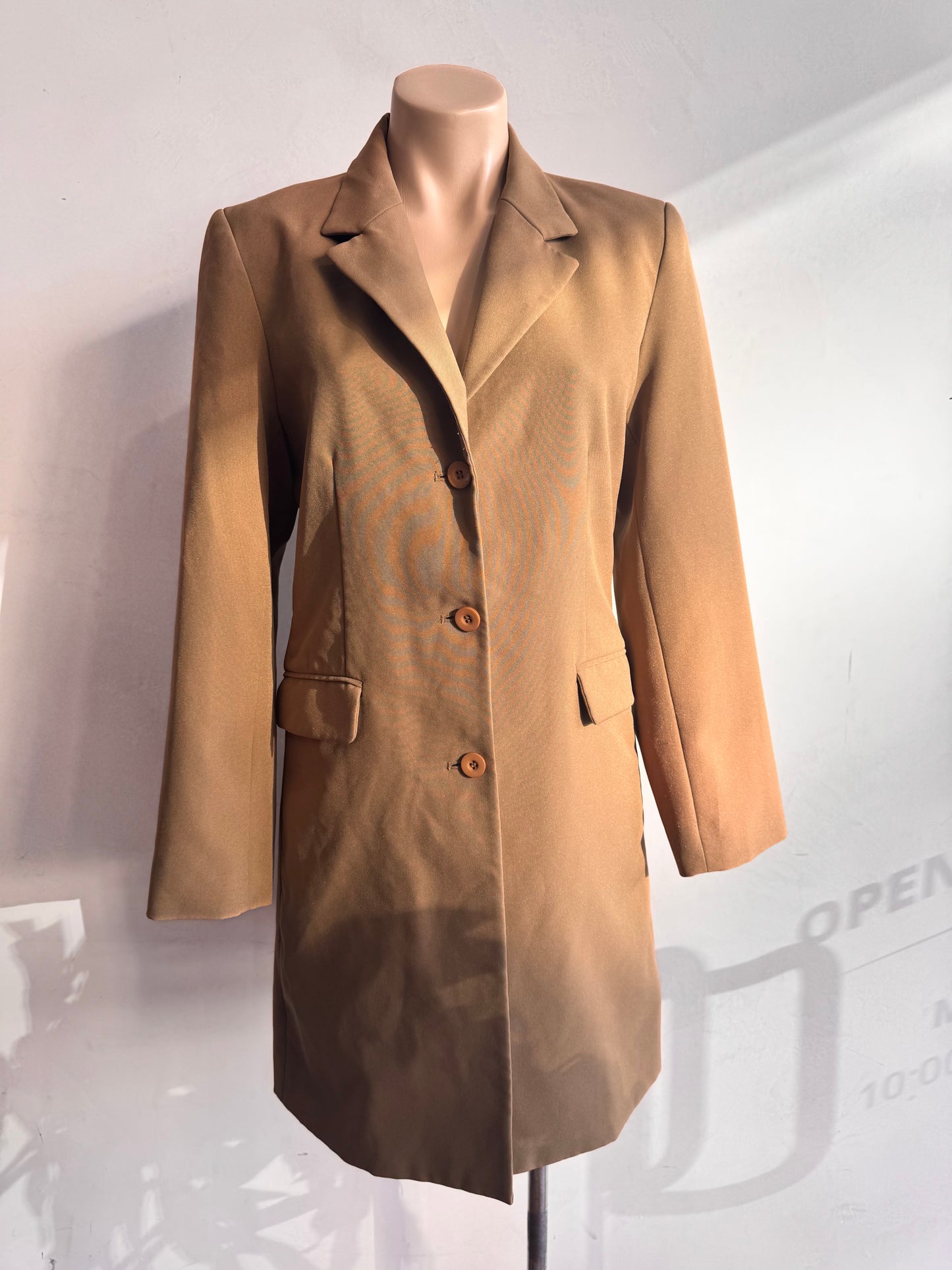 Vintage Chain Reaction beige Long Blazer - size 12