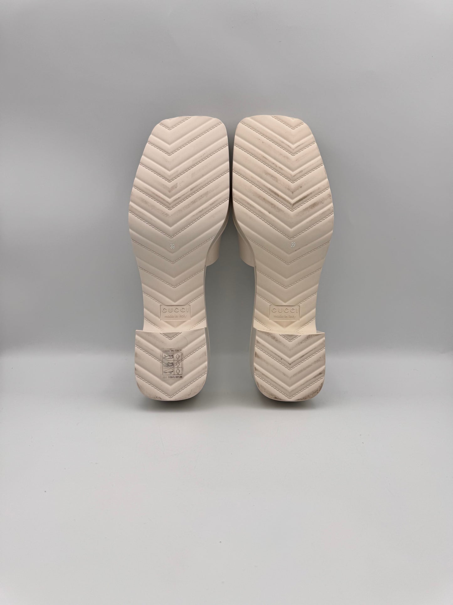 GUCCI Rubber Platform Sandals Size 39
