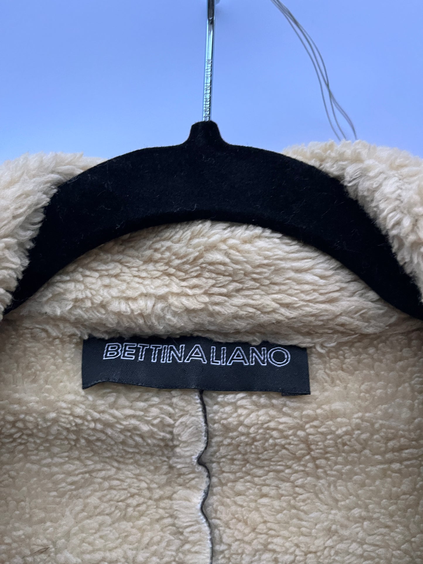 Vintage Bettina Liano Dark Brown Faux Shearling Coat S-M