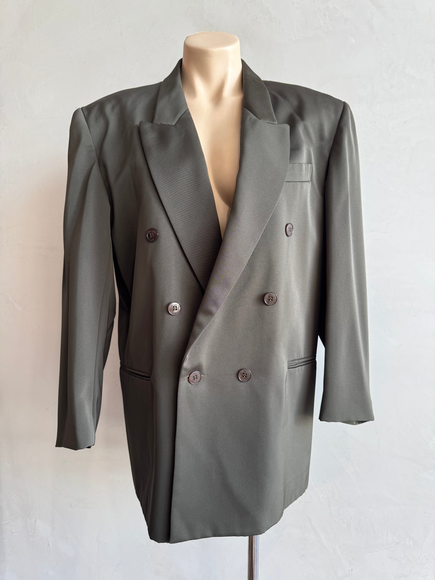 Vintage Pot Olive double breasted blazer - size M/L
