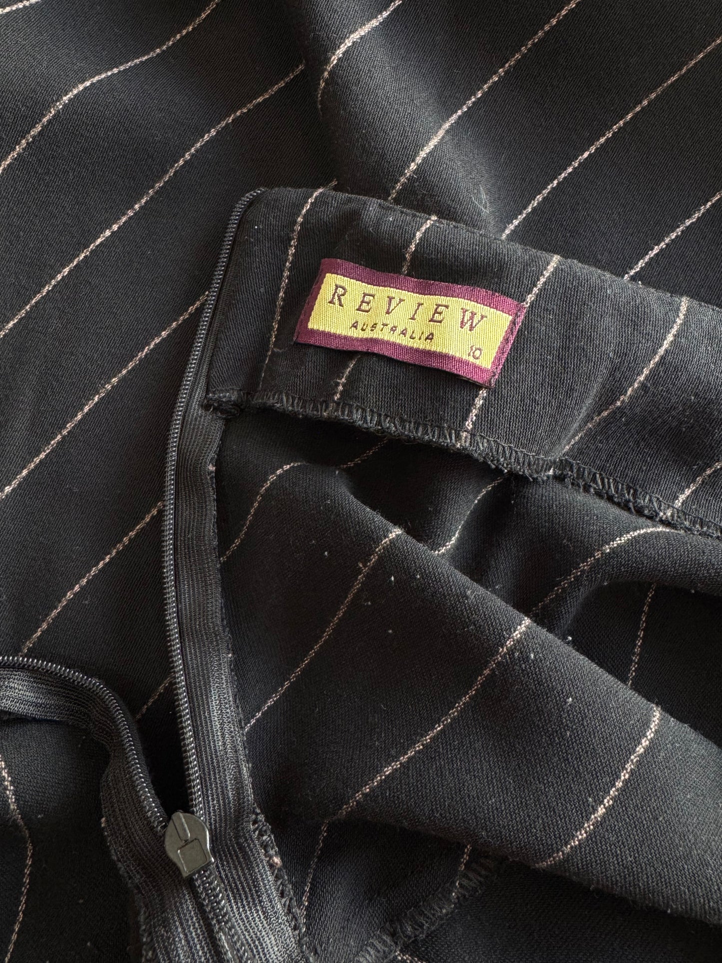 Review black striped skirt - size 10