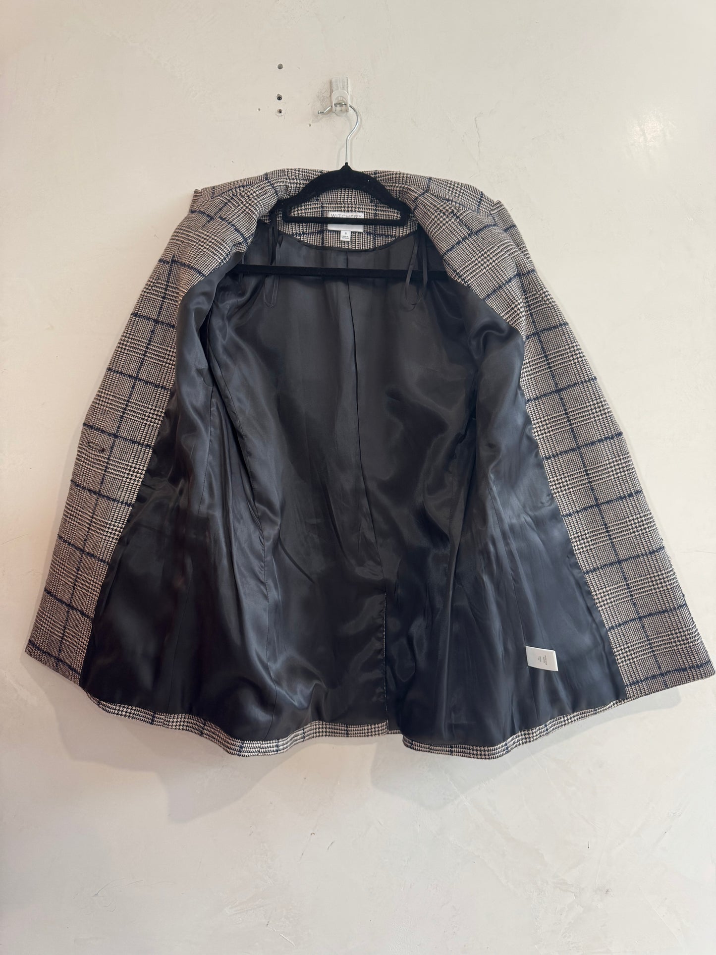 Witchery plaid blazer - size 8