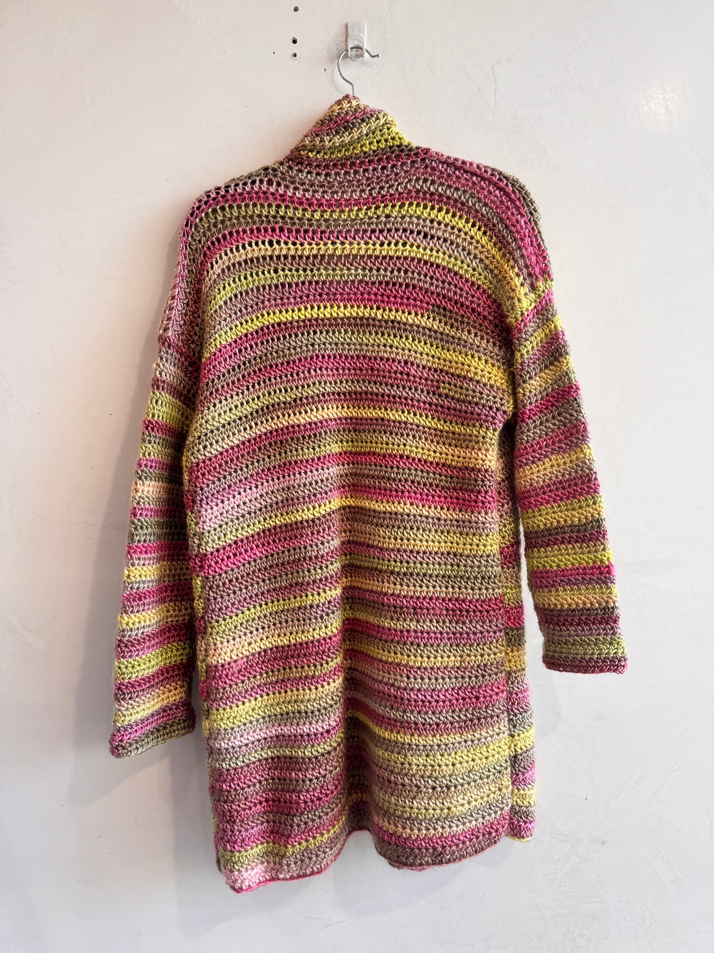 Colourful Handknit Cardigan - size M/L