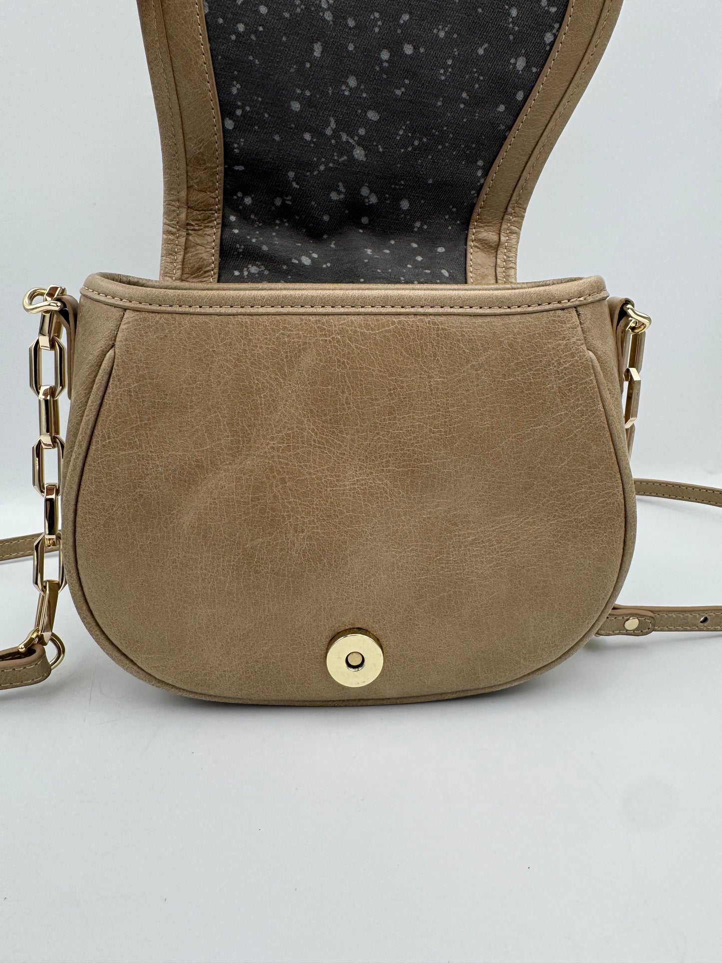 Taupe Leather Crossbody