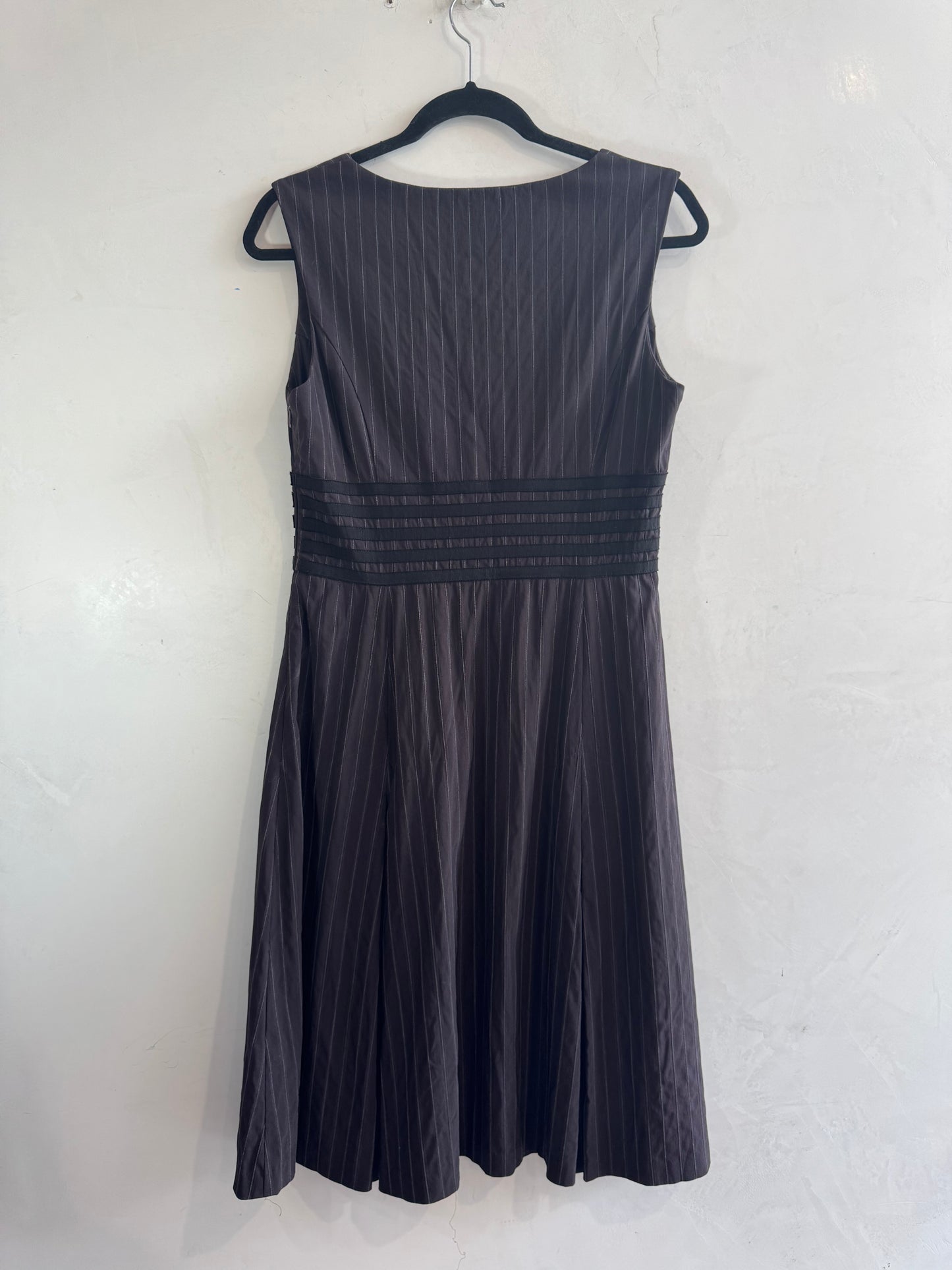 Vintage Cue brown stripe dress - size 10