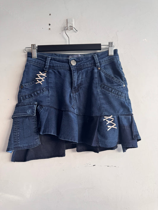 Upcycled Forever New Jeans mini Skirt - size 8