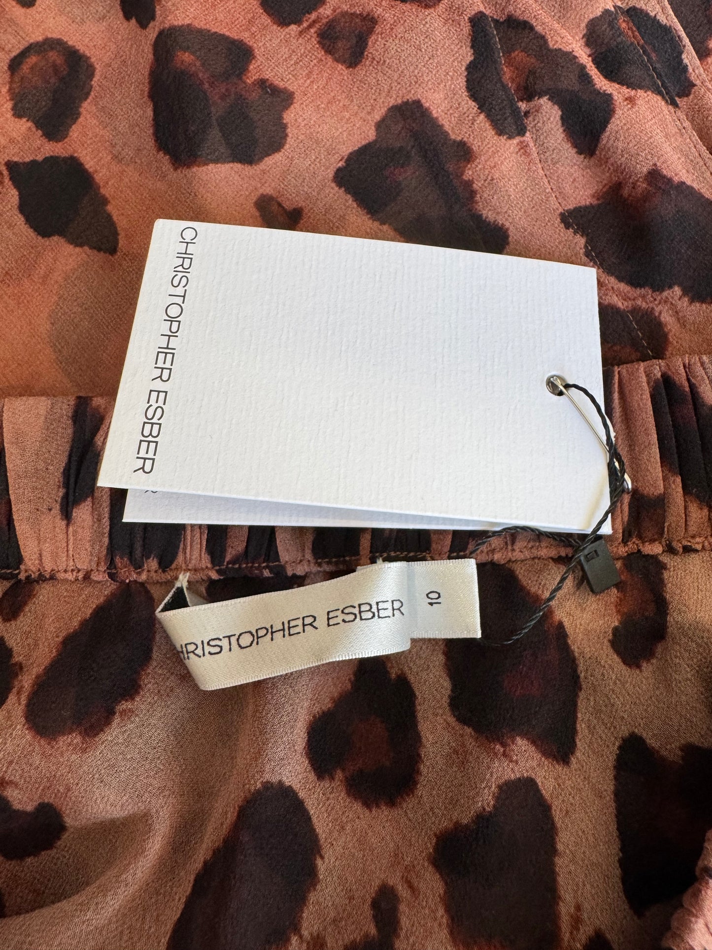 Christopher Besber Leopard Skirt - size 10