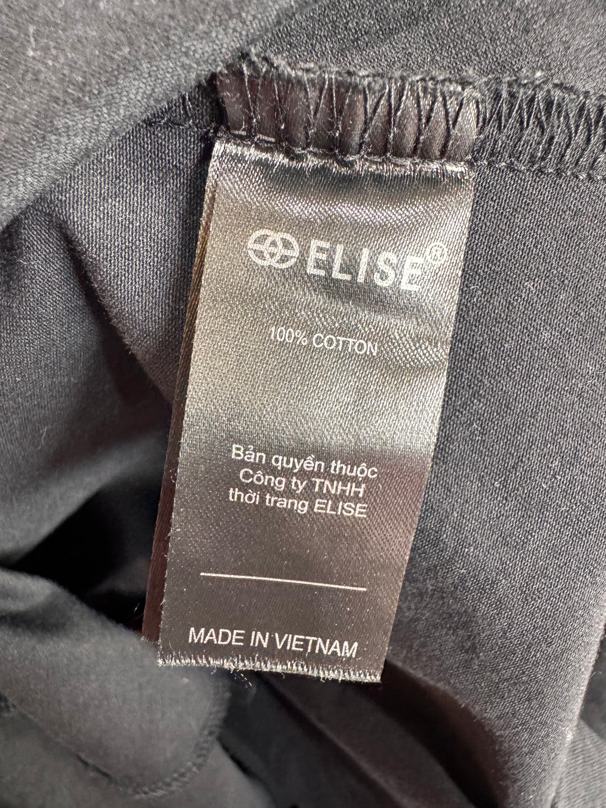 Elise Kids Black Asymmetrical Top- size XS