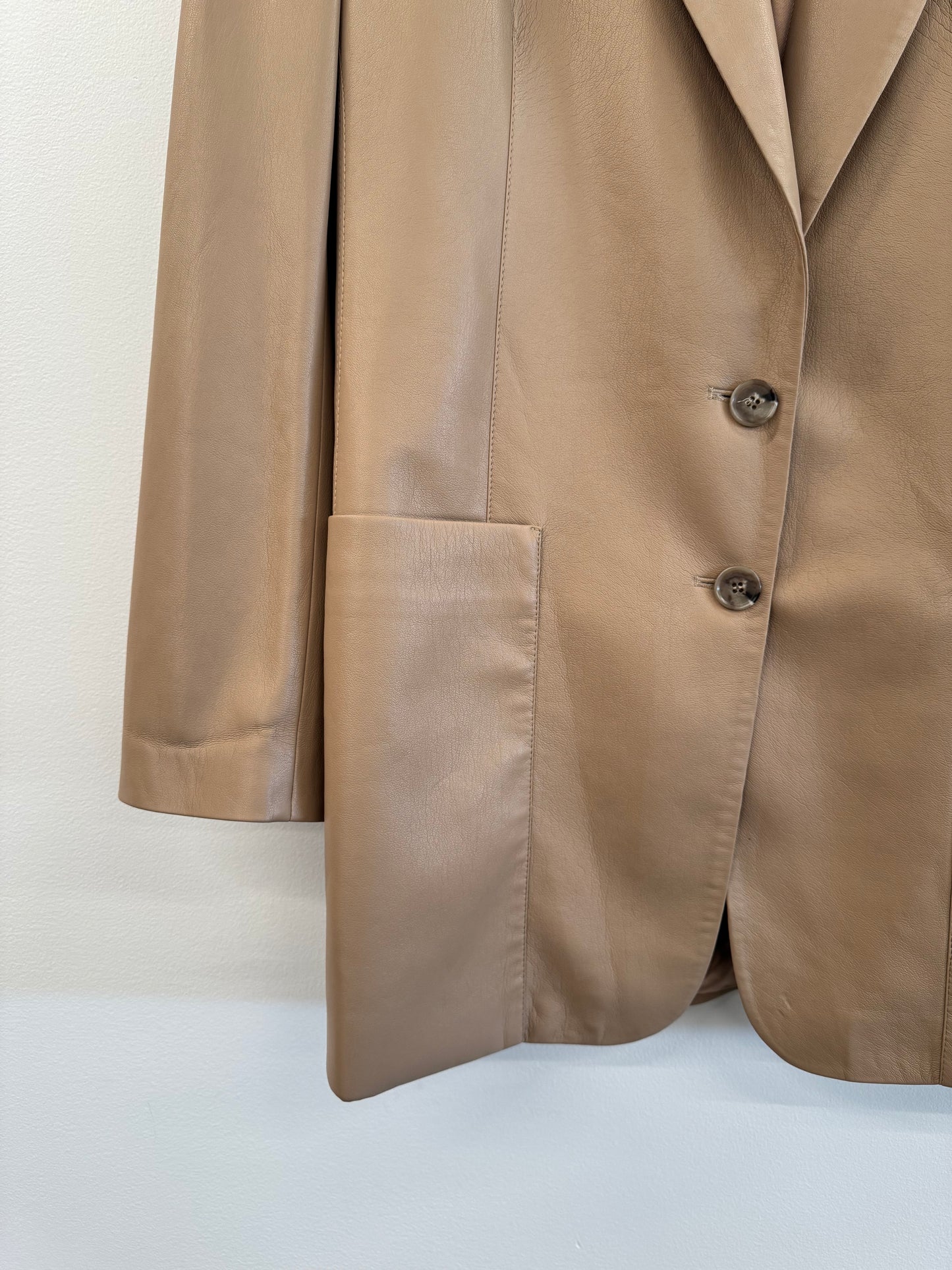 Nanuska Beige Vegan Blazer - Size L