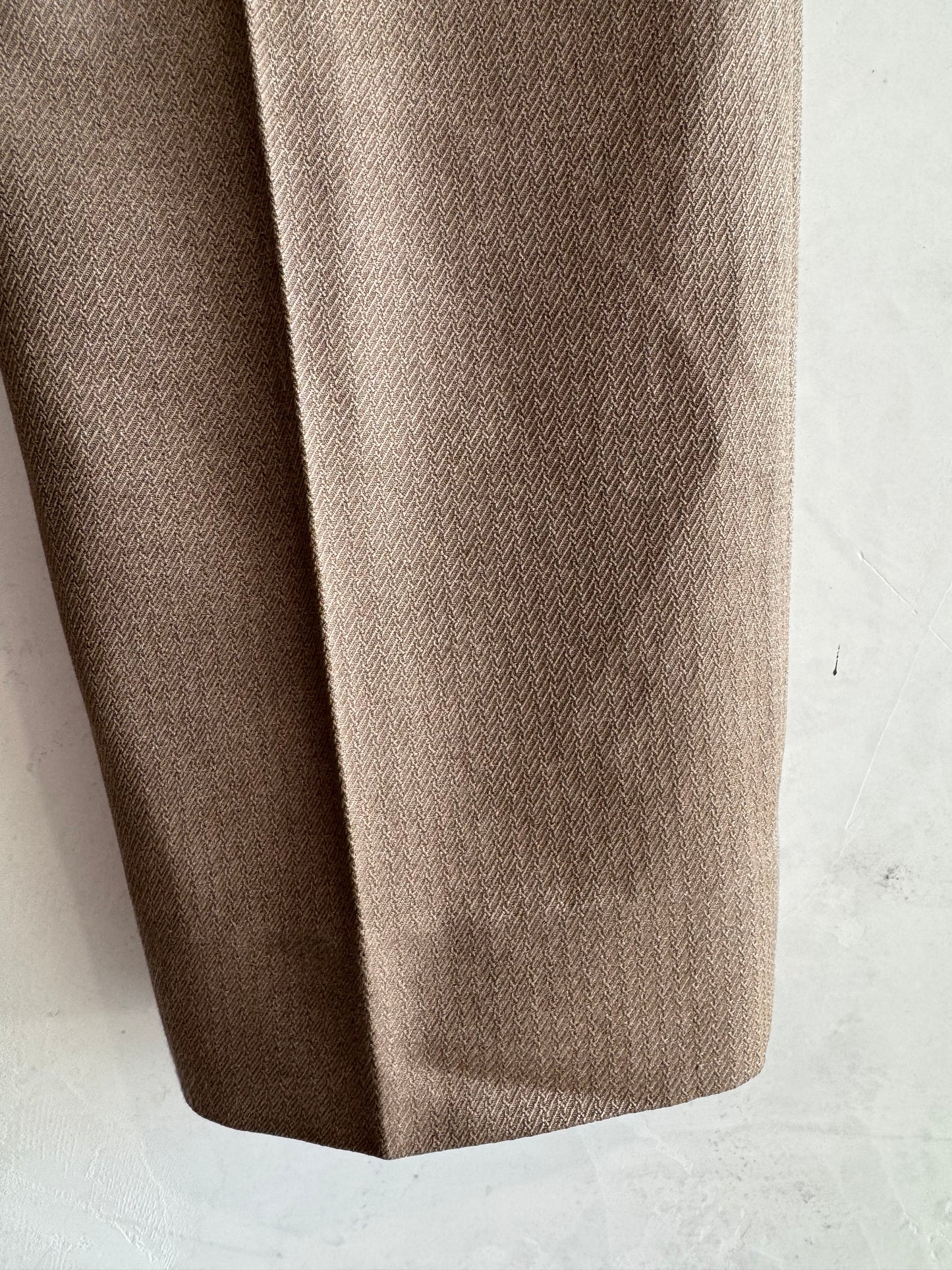 Vintage Bespoke beige pleated pants - size M