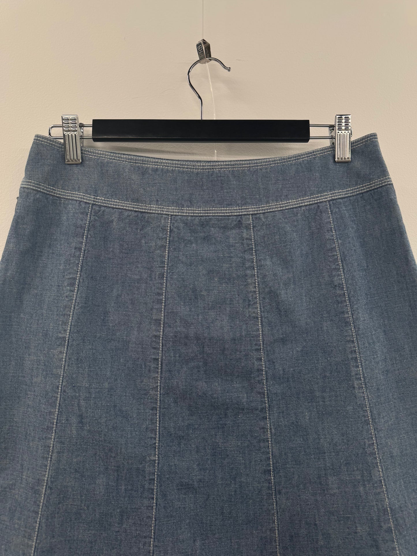 Vintage Country Road Chambray Skirt - size 10