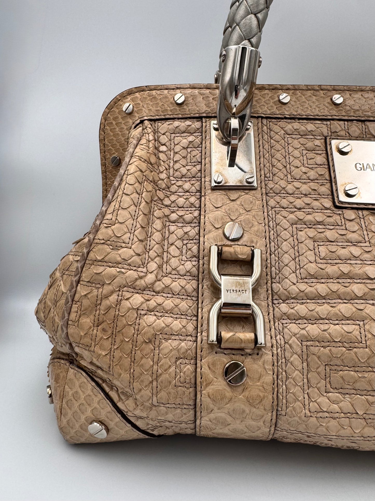 Vintage Gianni Versace Python Handbag