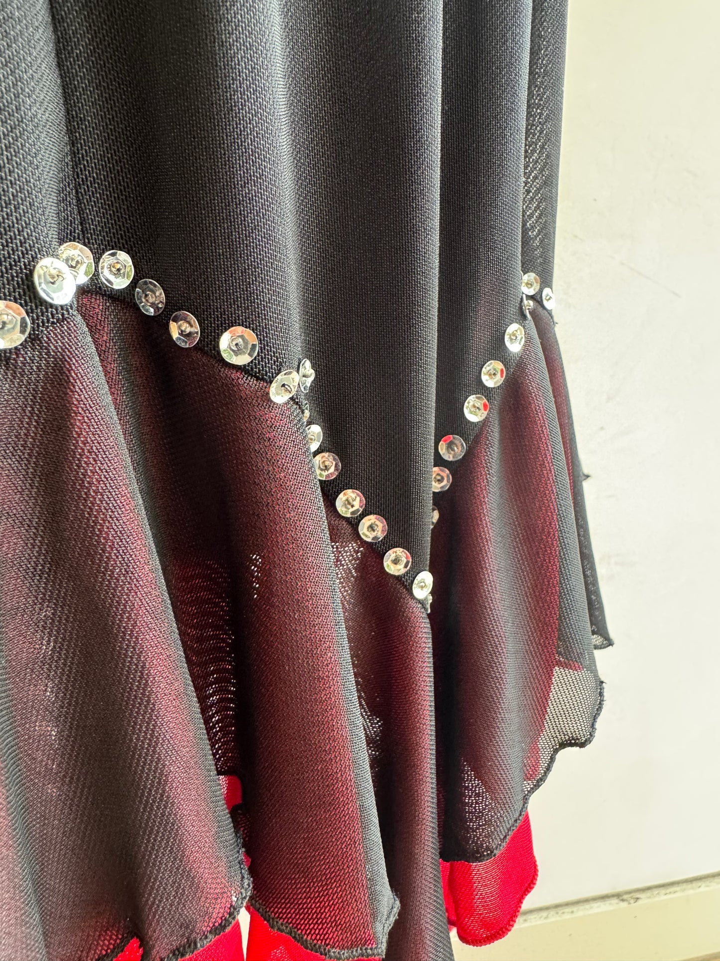 Viola Black Skirt Red Trim - size XL