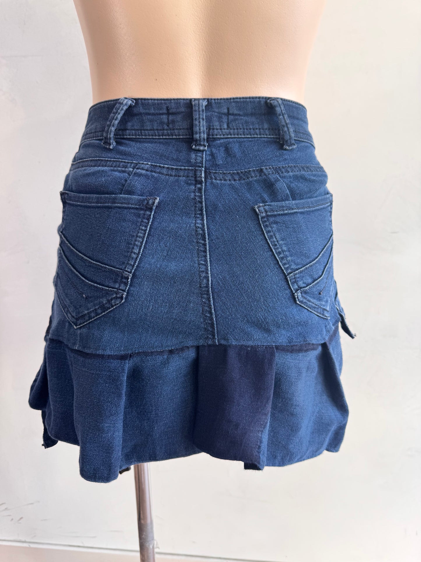 Upcycled Forever New Jeans mini Skirt - size 8