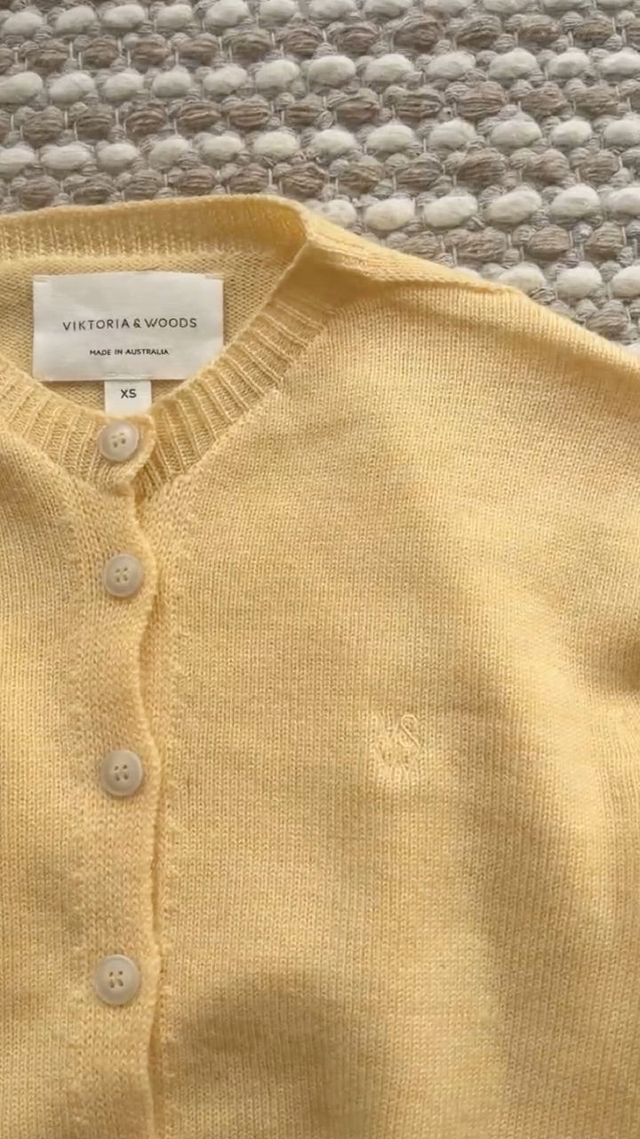 Yellow Viktoria & Woods Yellow Cardigan - size XS Size
