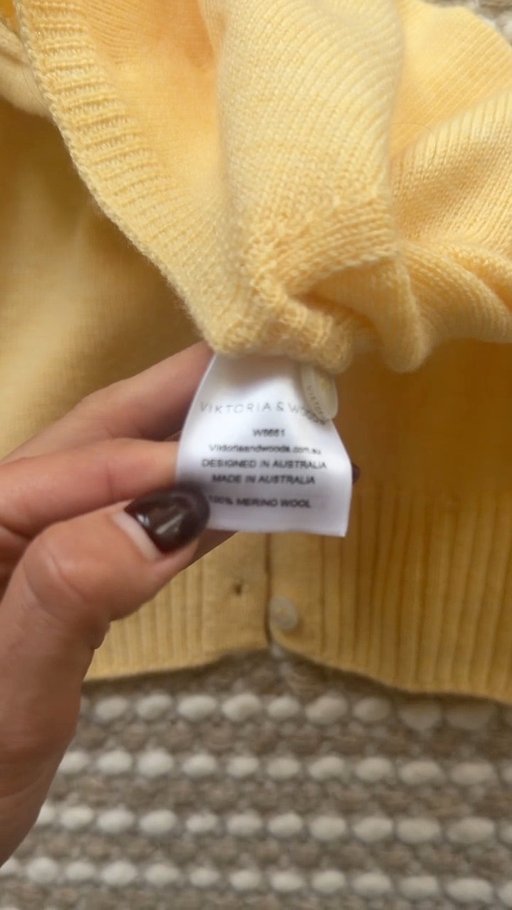 Yellow Viktoria & Woods Yellow Cardigan - size XS Size