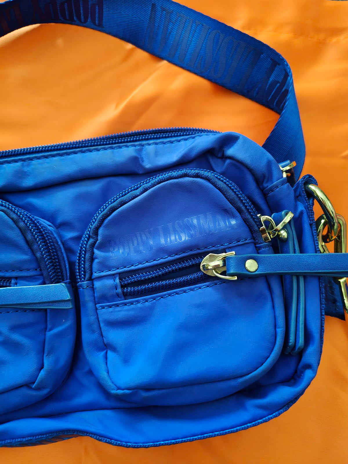 Blue Poppy Lissiman Blue Nylon Crossbody Bag Size O/S