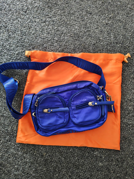 Blue Poppy Lissiman Blue Nylon Crossbody Bag Size O/S