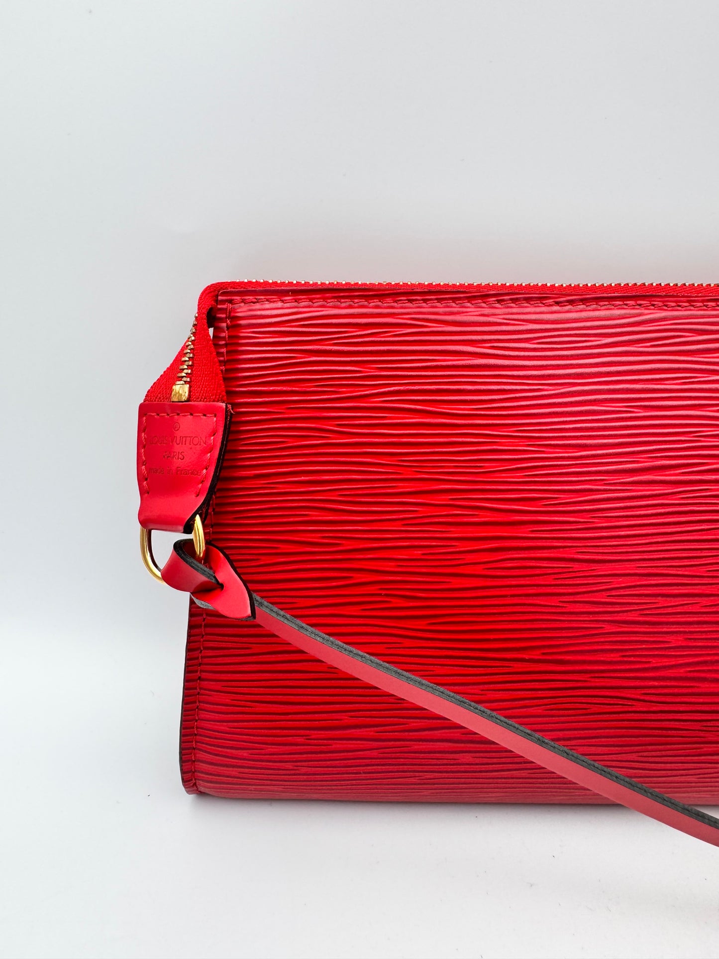 LOUIS VUITTON Red EPI Leather Pochette