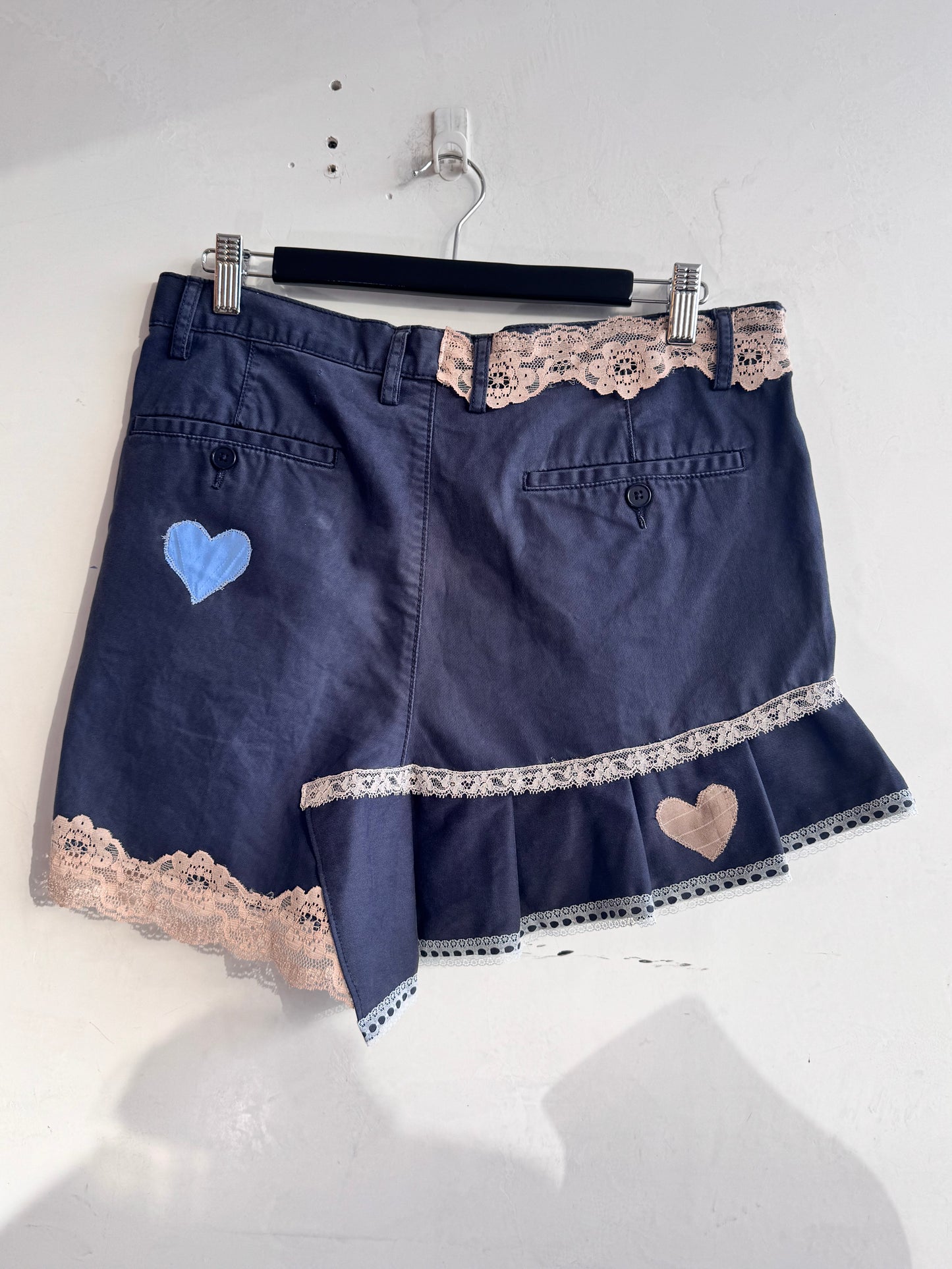 Upcycled H&M Navy Skirt - size 14