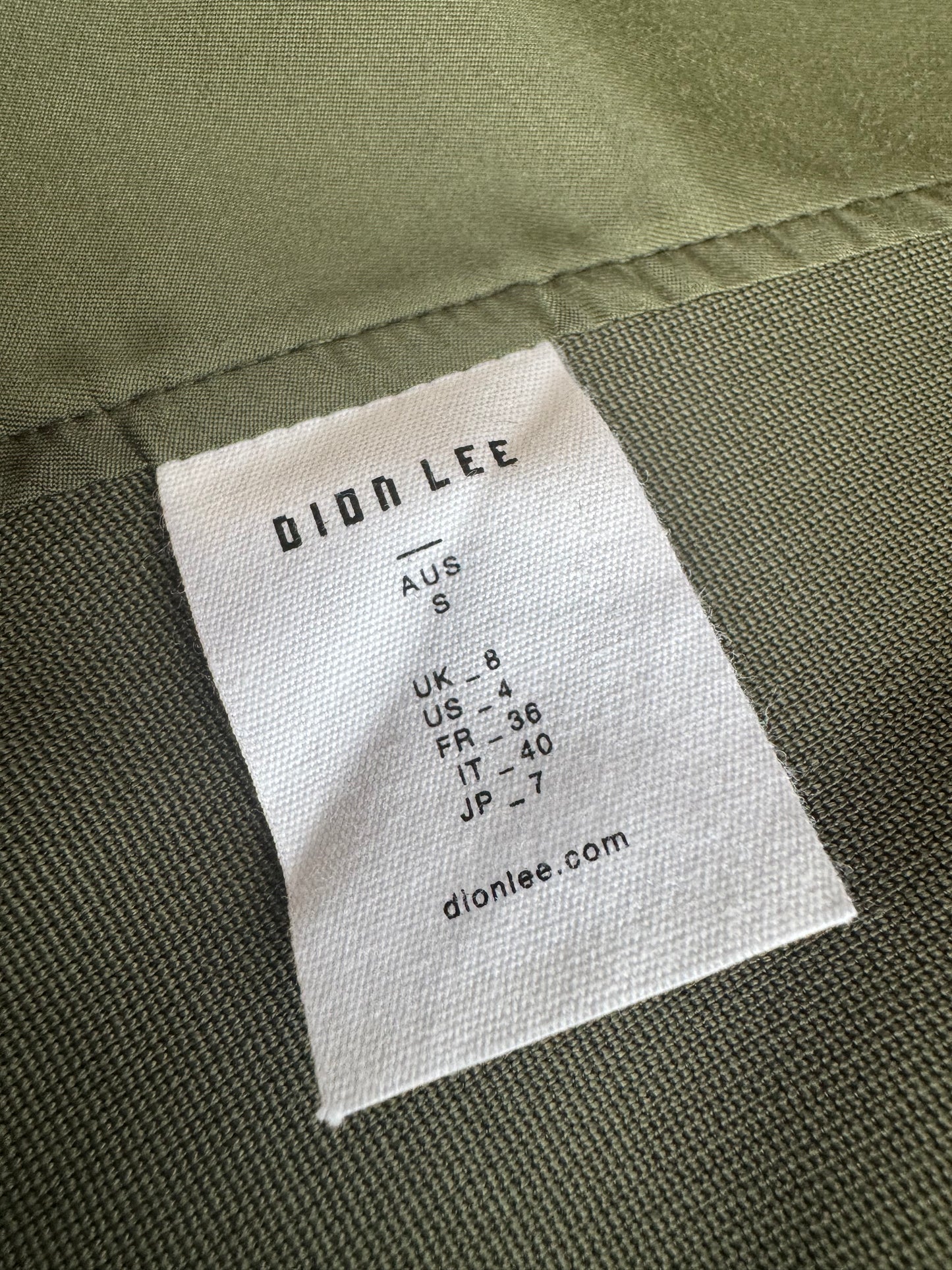 Dion Lee Khaki Corset Jacket - size S