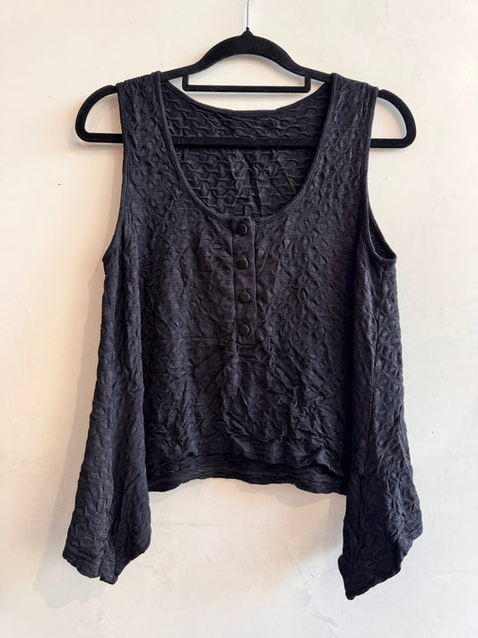 Metalicus black sleeveless crop top - tall