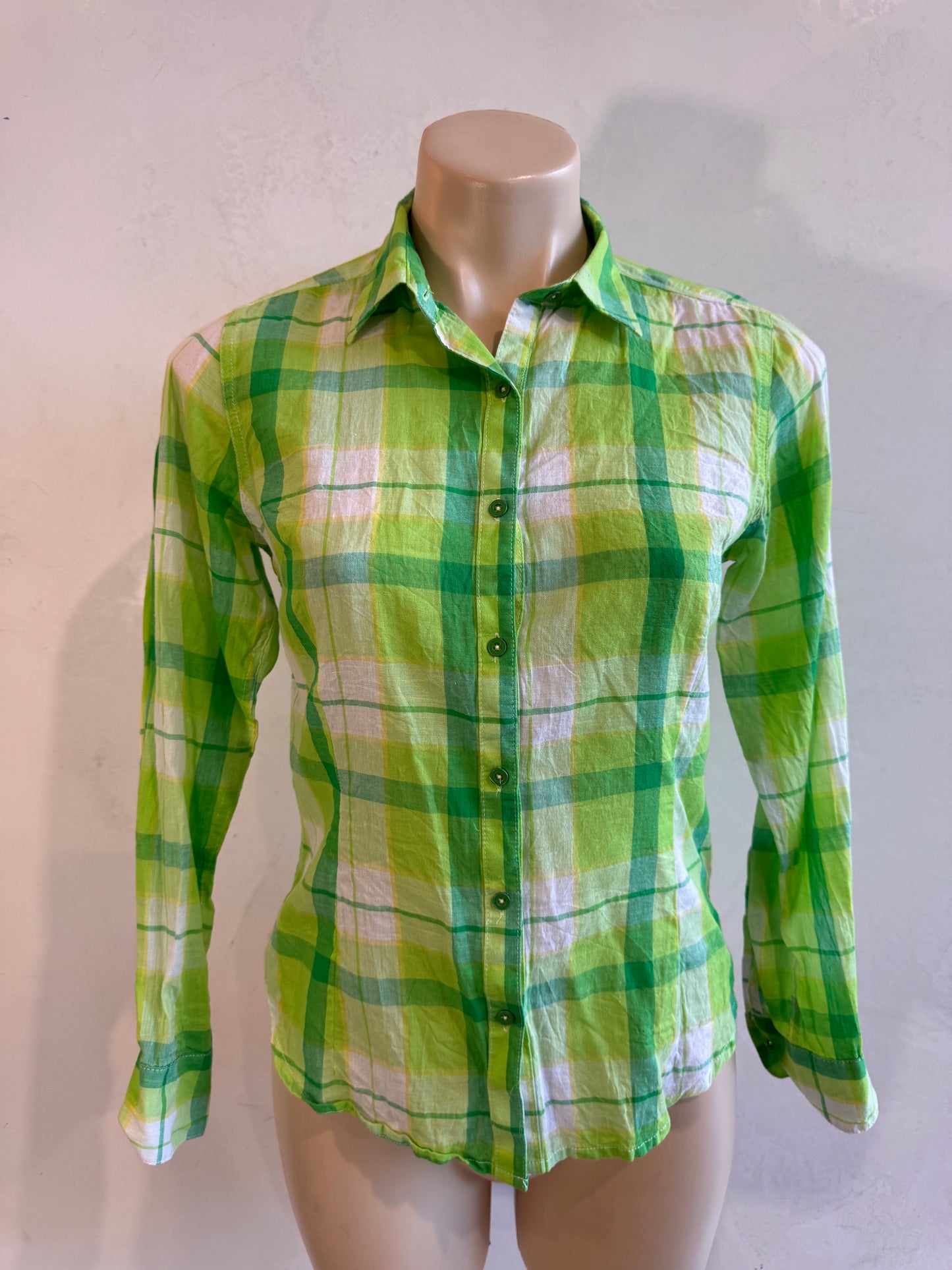 Shojo Green Check Shirt - size XS