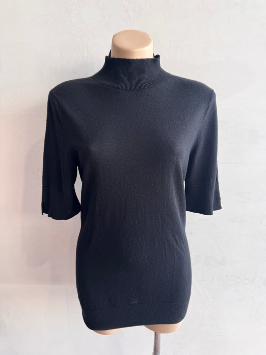 Country Road Black Wool Silk Knit - size L