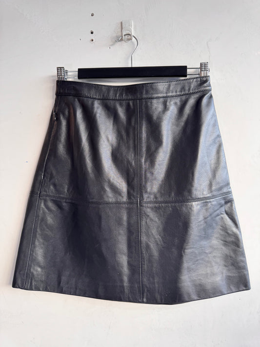 Marcs Black Mini Leather Skirt - size 6