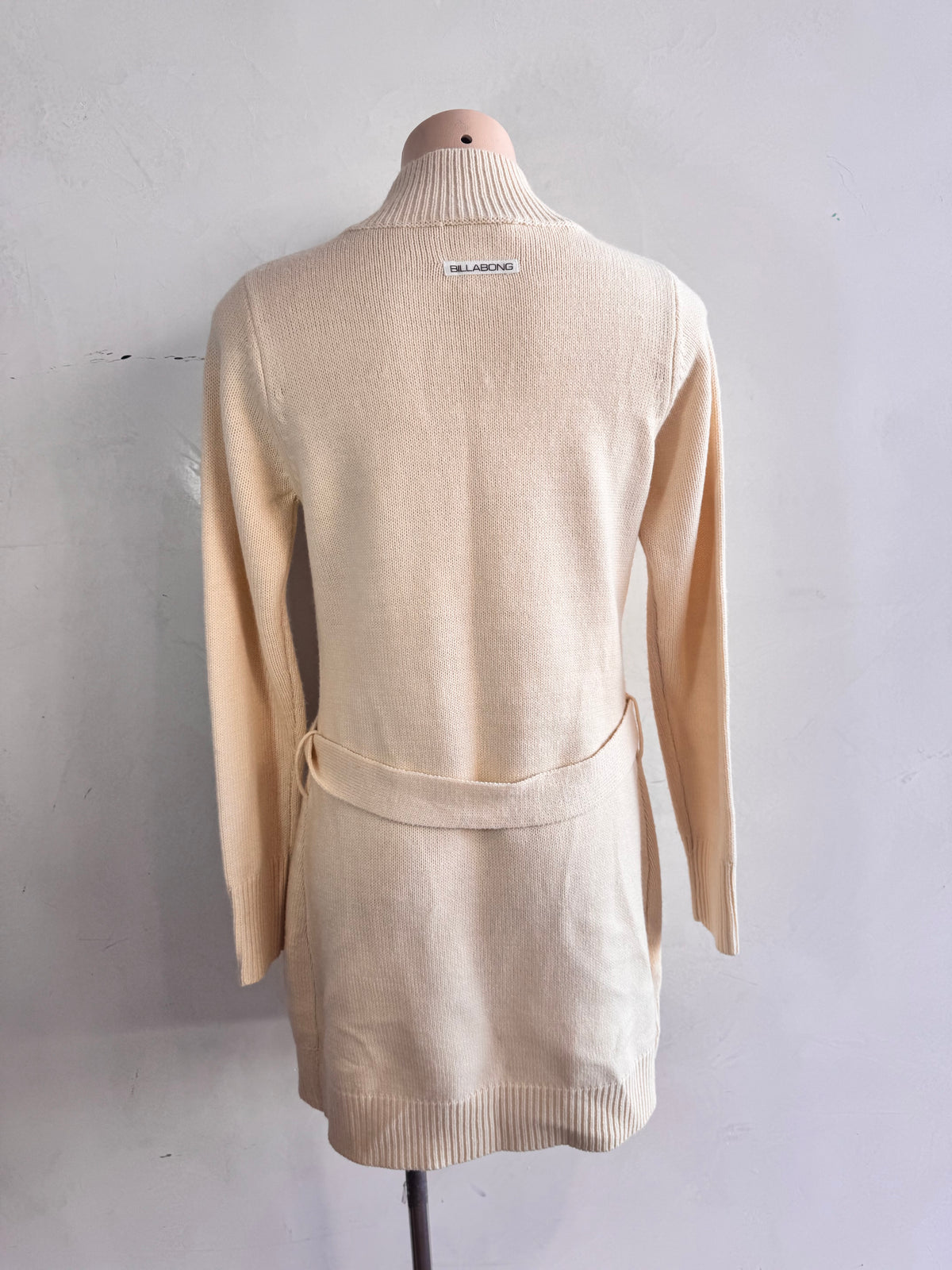 Vintage Billabong Cream Long Cardigan - size 12