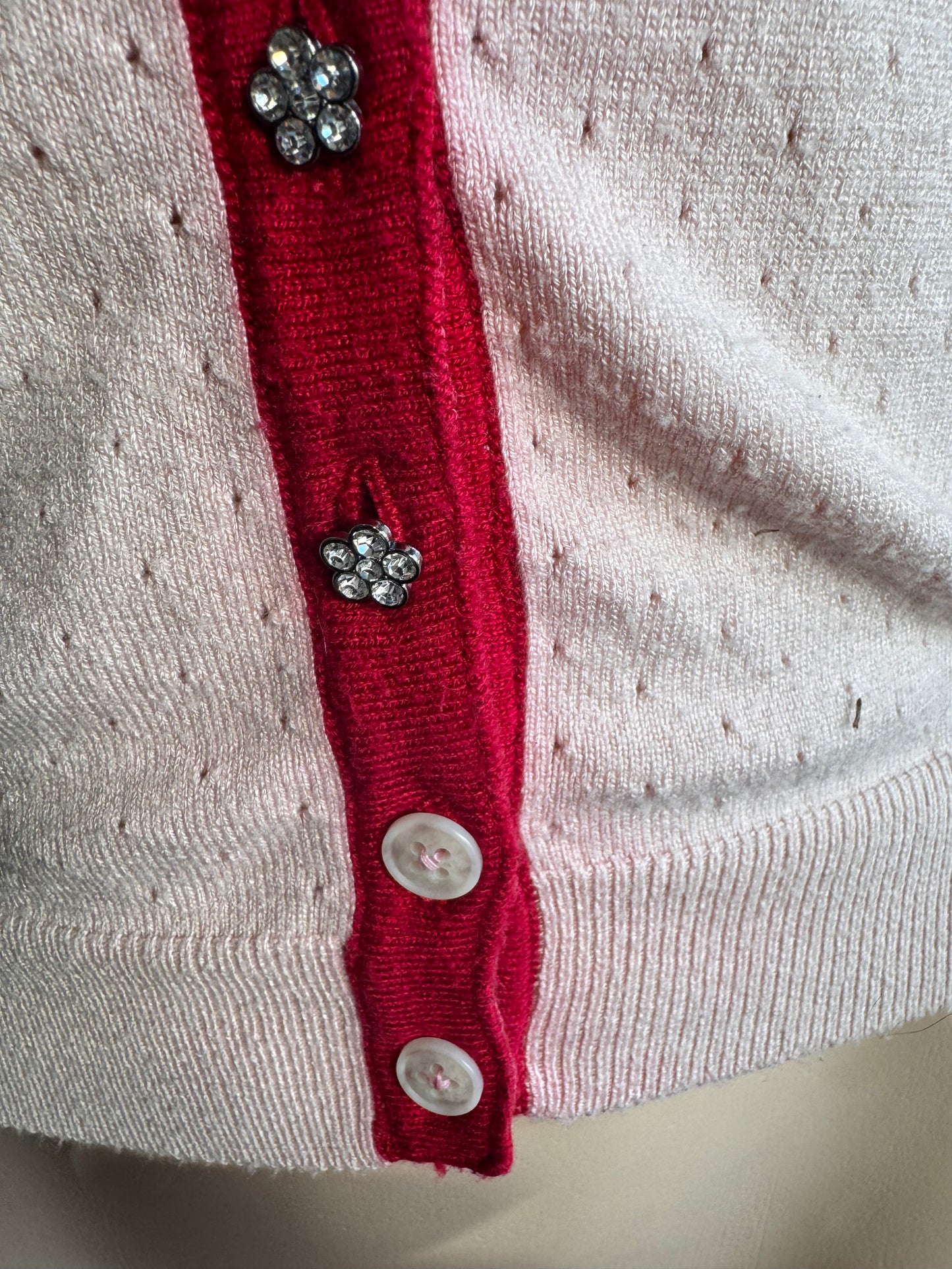 Alannah Hill pink knit top with Bow details - size 8