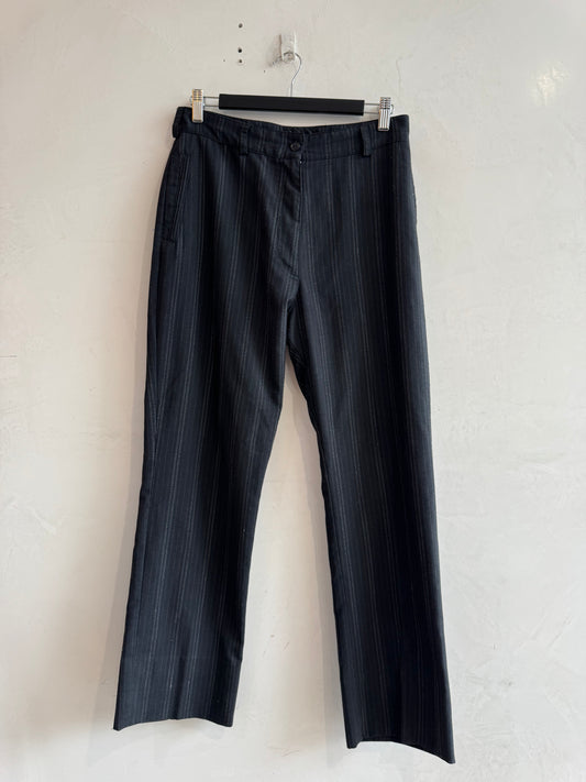 Vintage Atelier Grey Pinstriped Pants - size 12