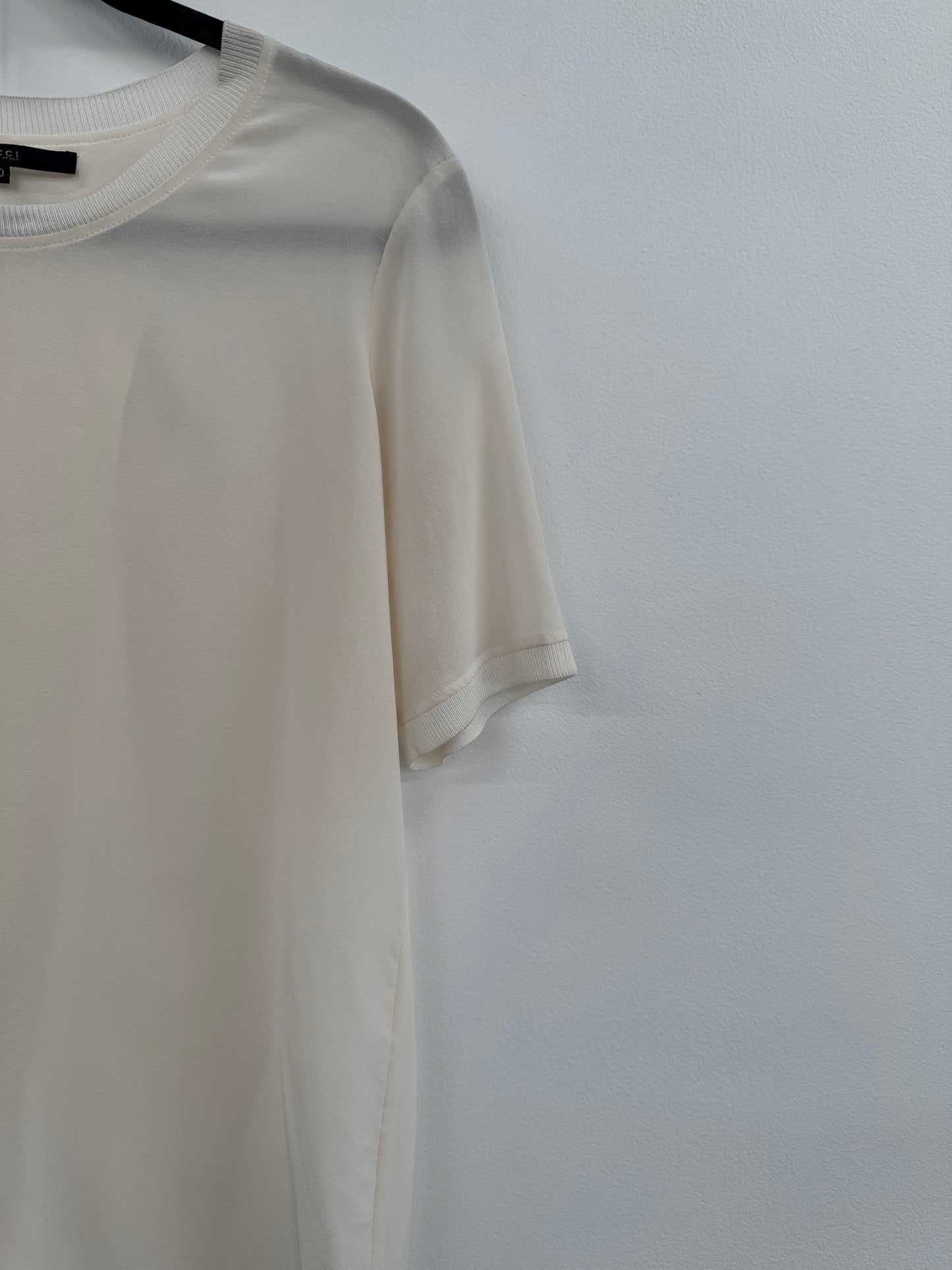 Gucci Ivory Silk Top Sz 40