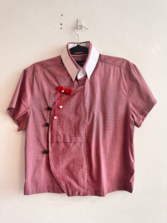 Upcycled Fuell red shirt - size S