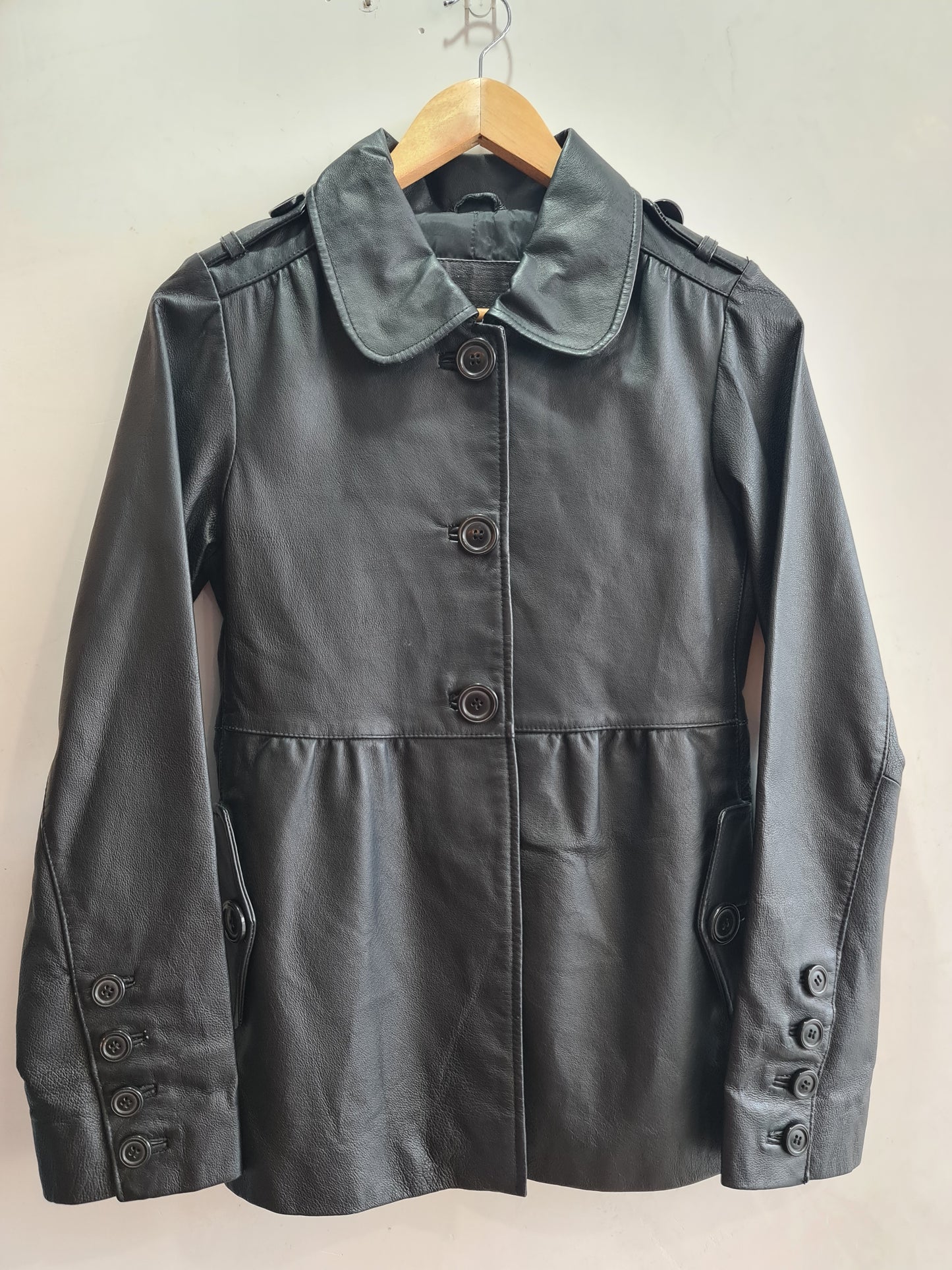 Black Leather Jacker XS