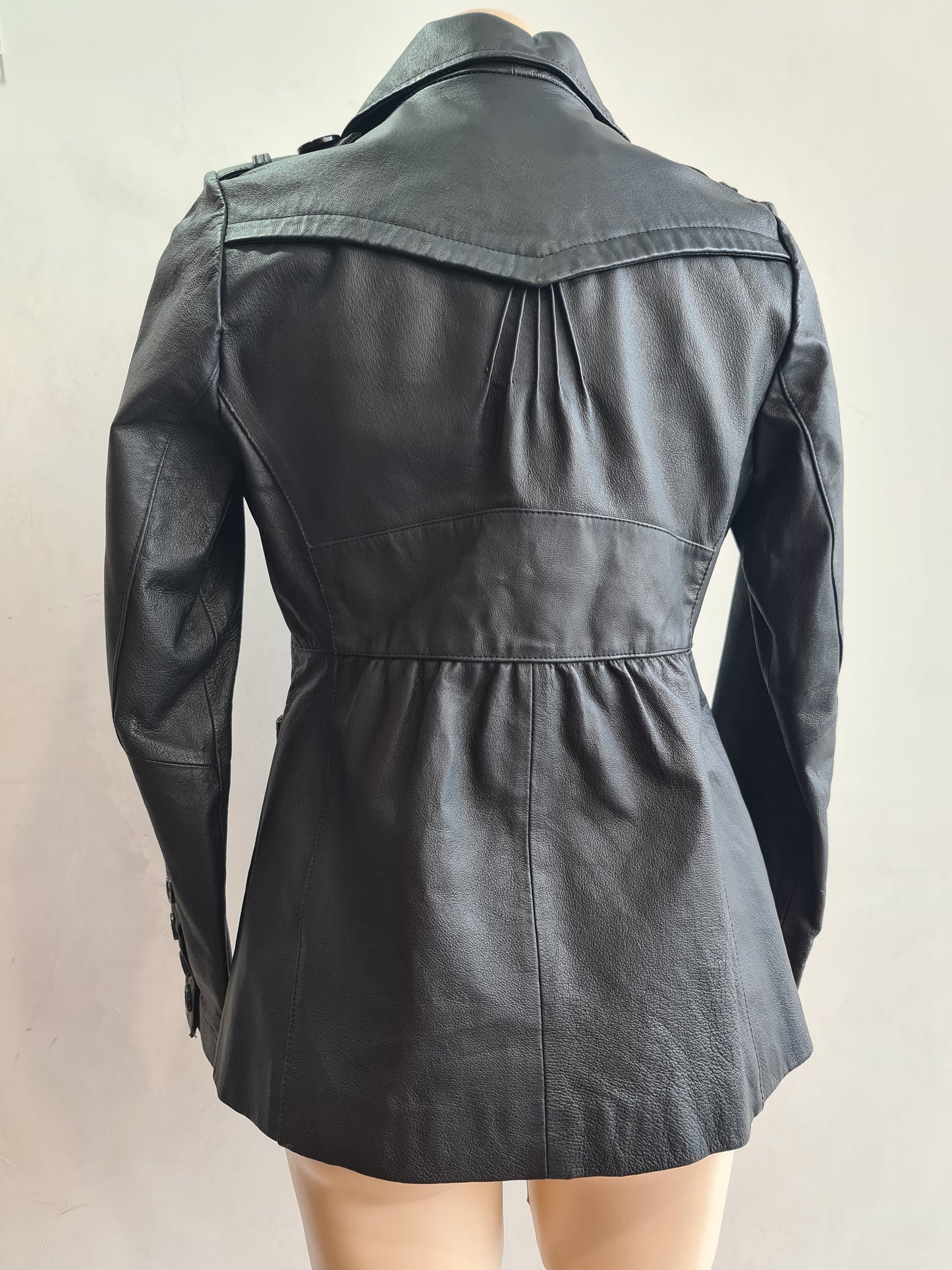 Black Leather Jacker XS