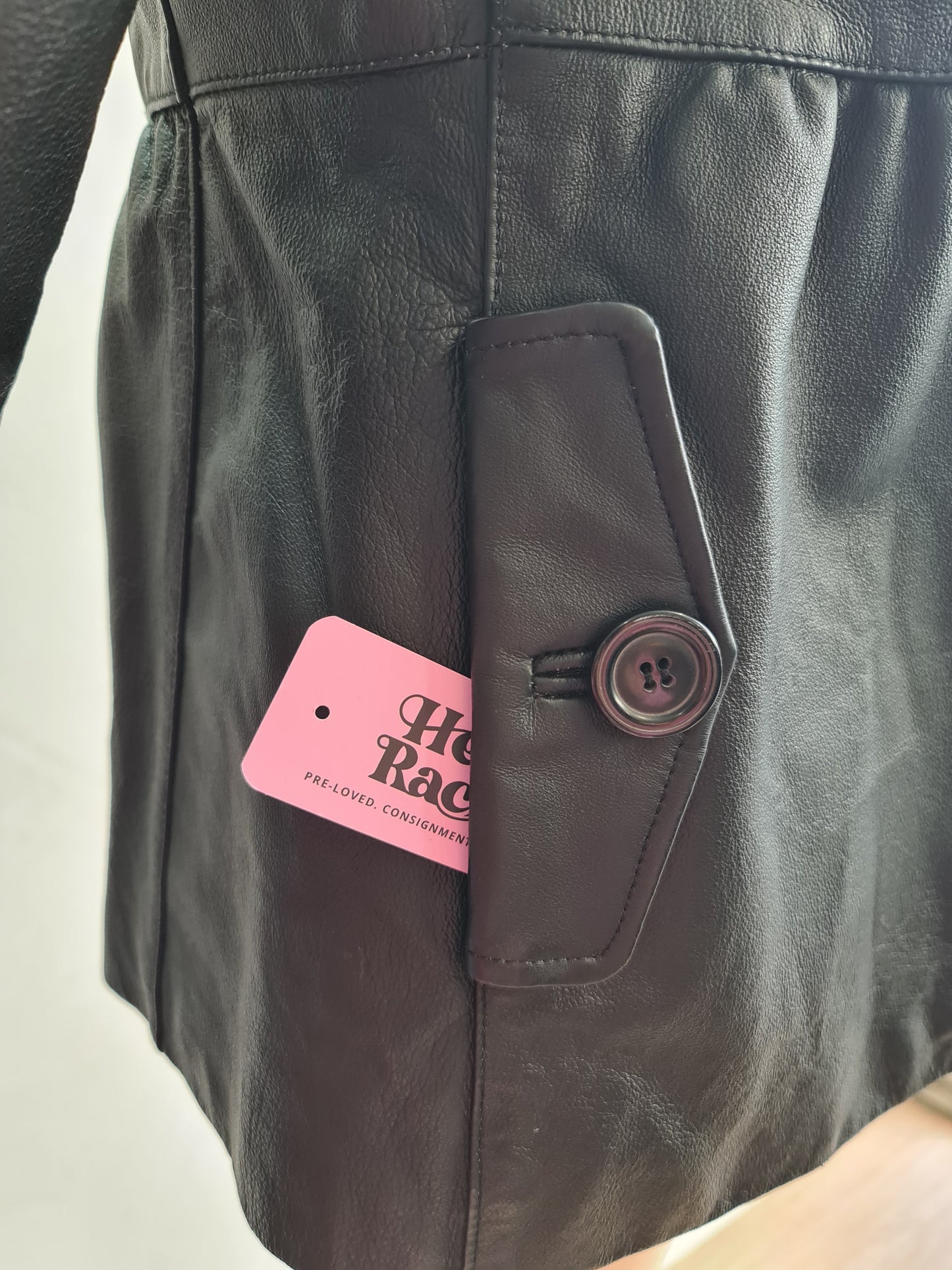 Black Leather Jacker XS