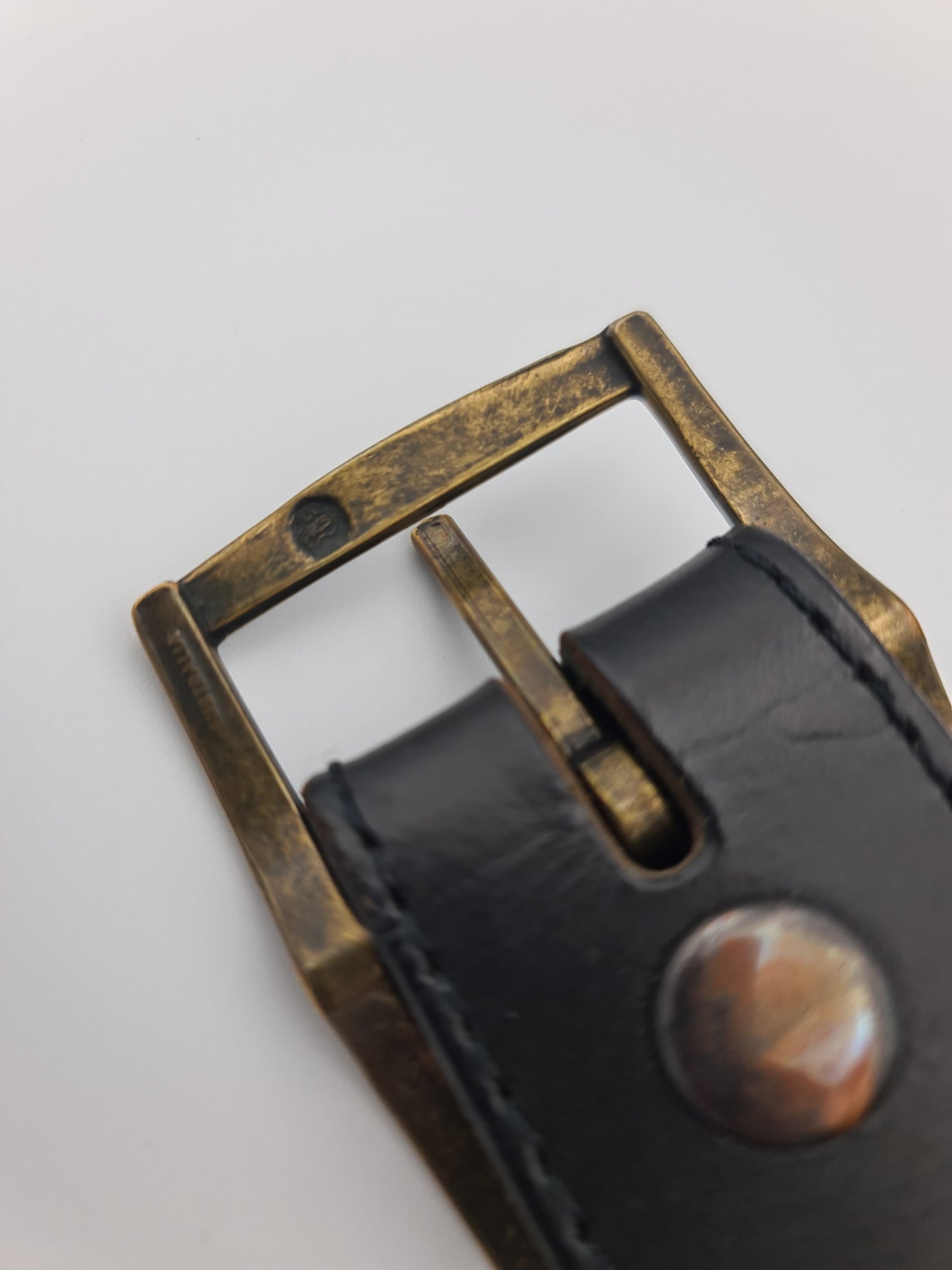 Toad Leather Black Belt - size L/XL