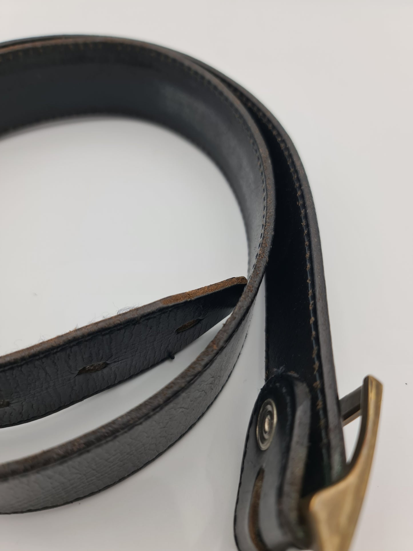 Toad Leather Black Belt - size L/XL